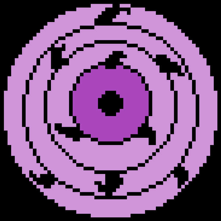 Simbolo ng Mata ng Rinnegan na Pixelated Wallpaper