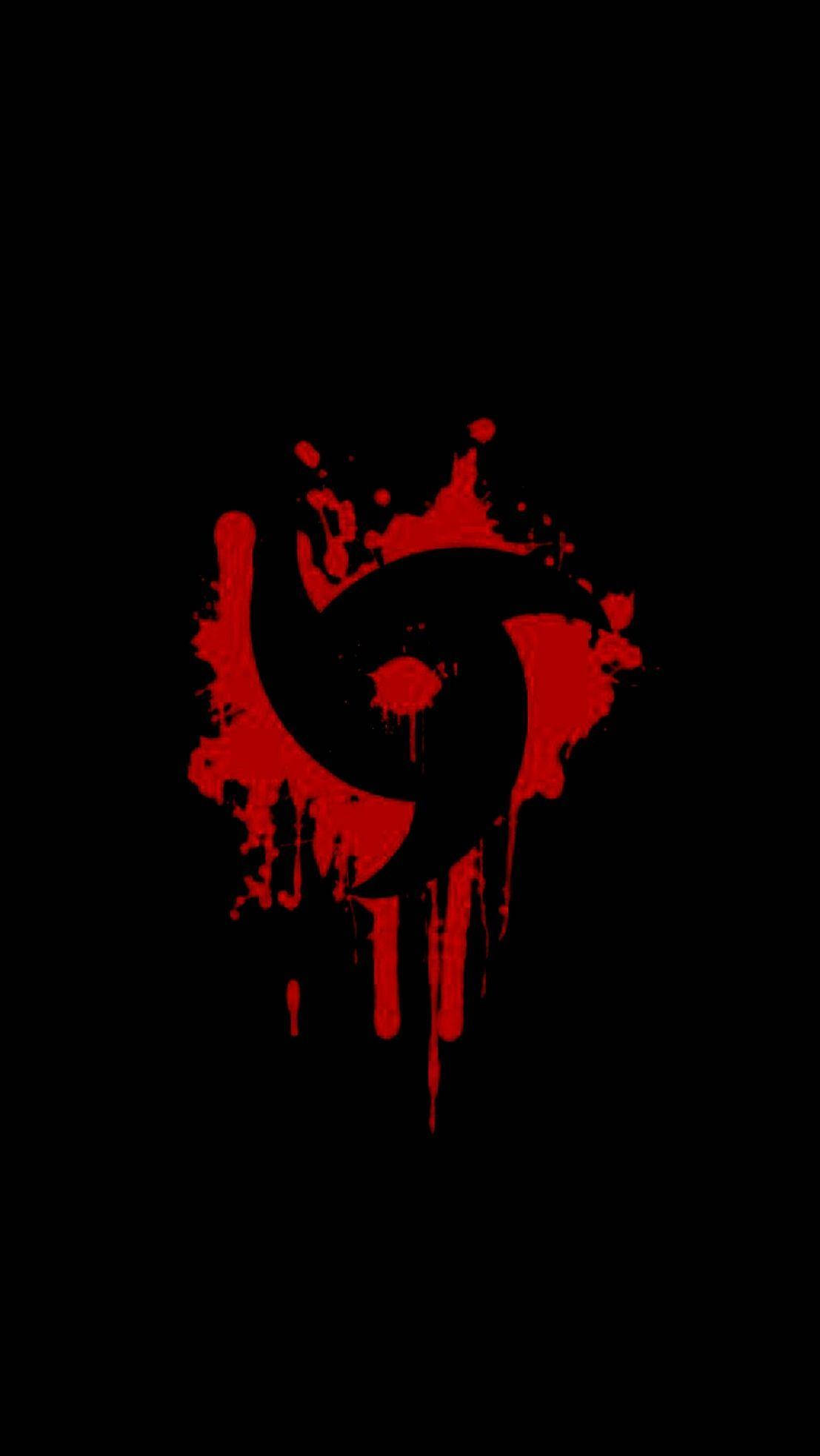 Simbolo ng Naruto na Pulang Pintura Wallpaper