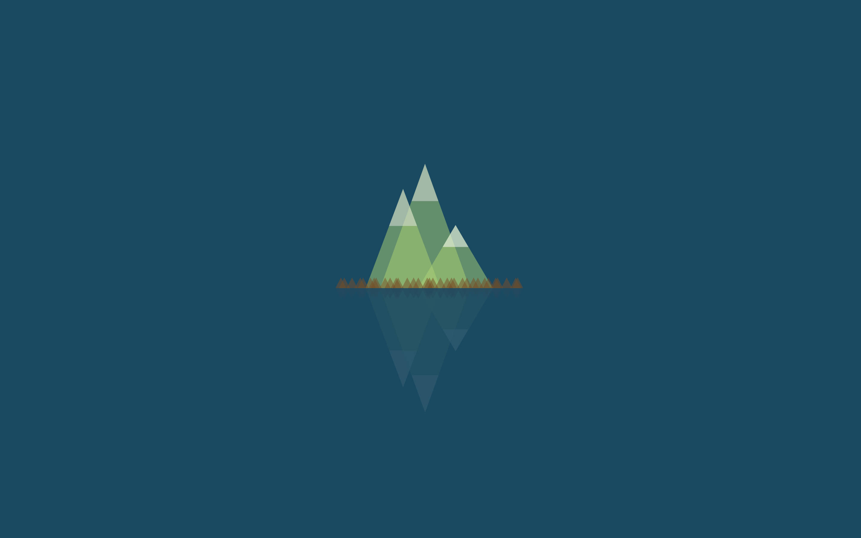 Simple Aesthetic na Bundok ng Niyebe Wallpaper