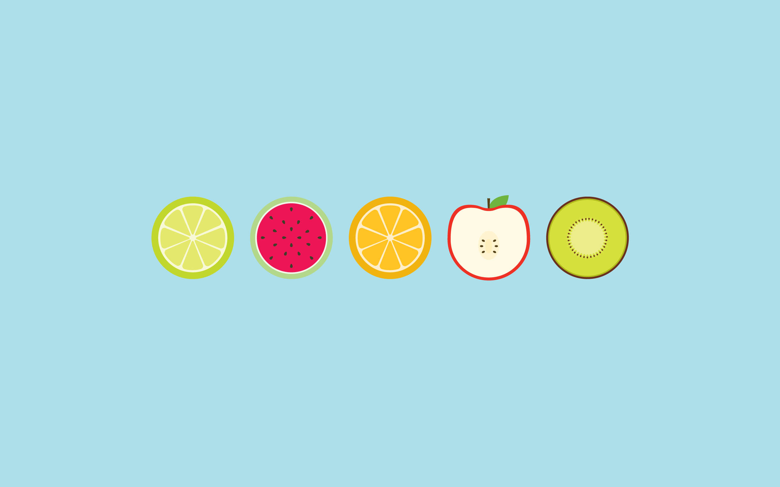 Simple Aesthetic na Hiwa ng Prutas Wallpaper