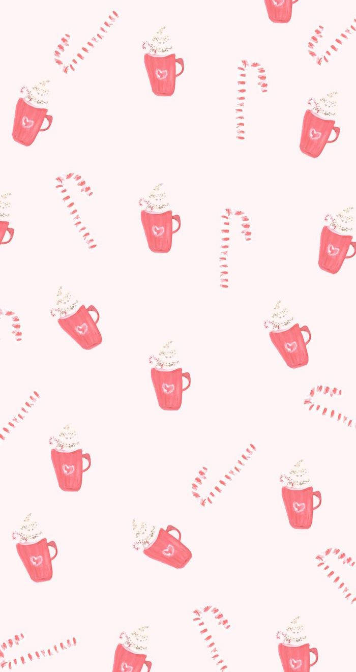 Simple at Cute na Christmas iPhone Candy at Mug Wallpaper