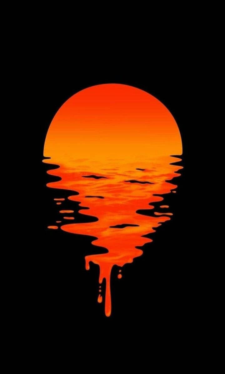 Simpleng Aesthetic na Lumalagong Paglubog ng Araw Wallpaper
