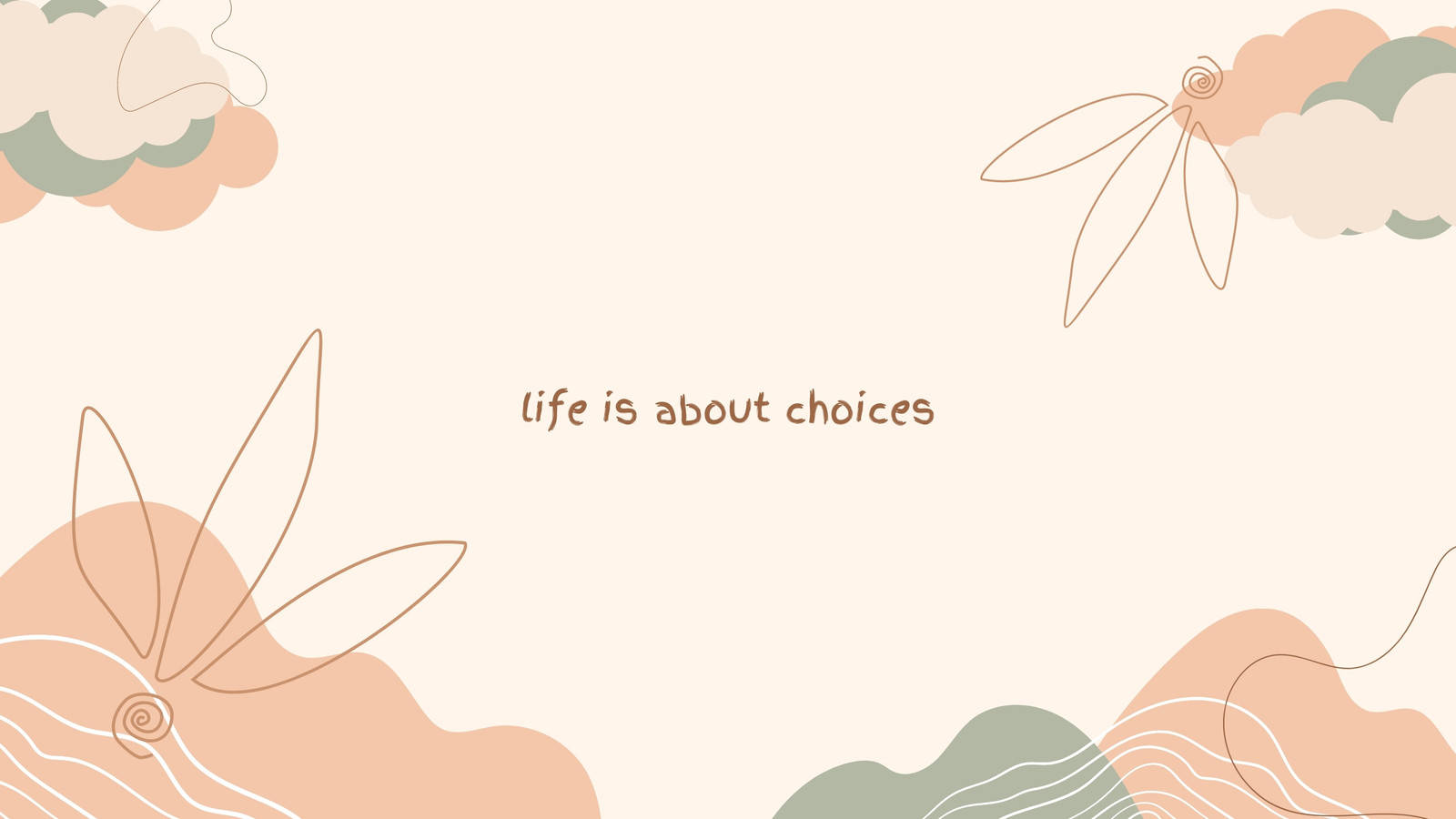 Simpleng Aesthetic na may Reflective Quote Wallpaper