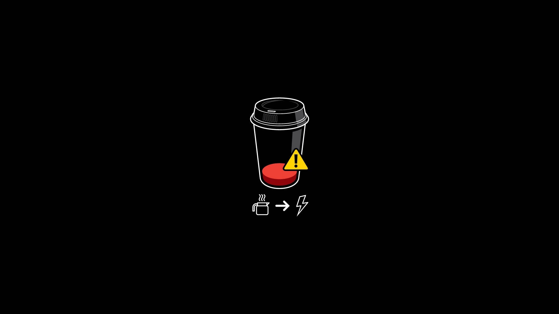 Simpleng Aesthetic na Baterya ng Kape Wallpaper