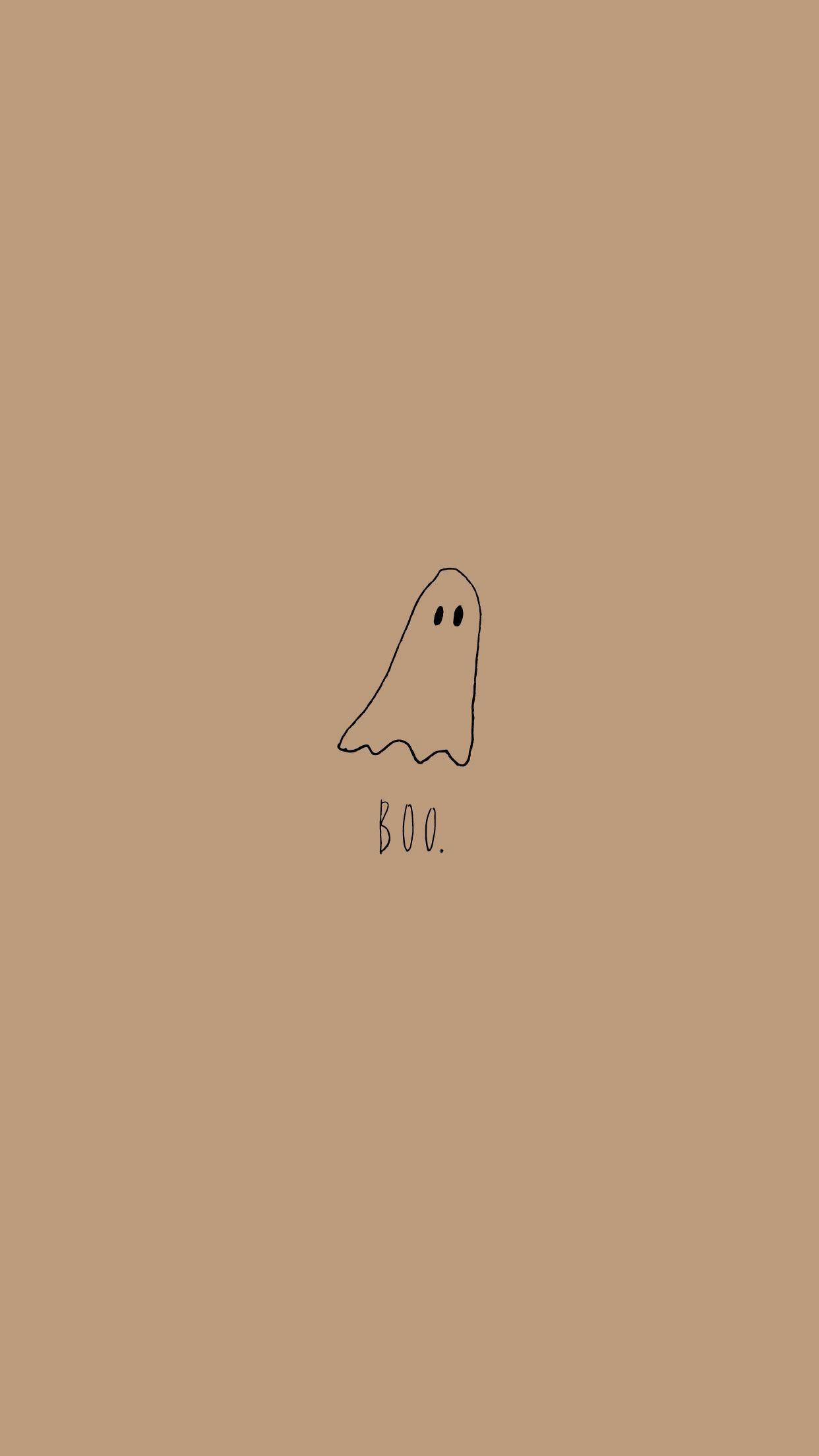 Simpleng Aesthetic na Boo Wallpaper