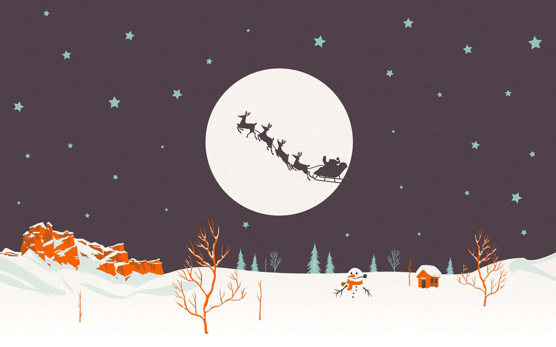Simpleng background ng Pasko, may mga regalo at bituin Wallpaper
