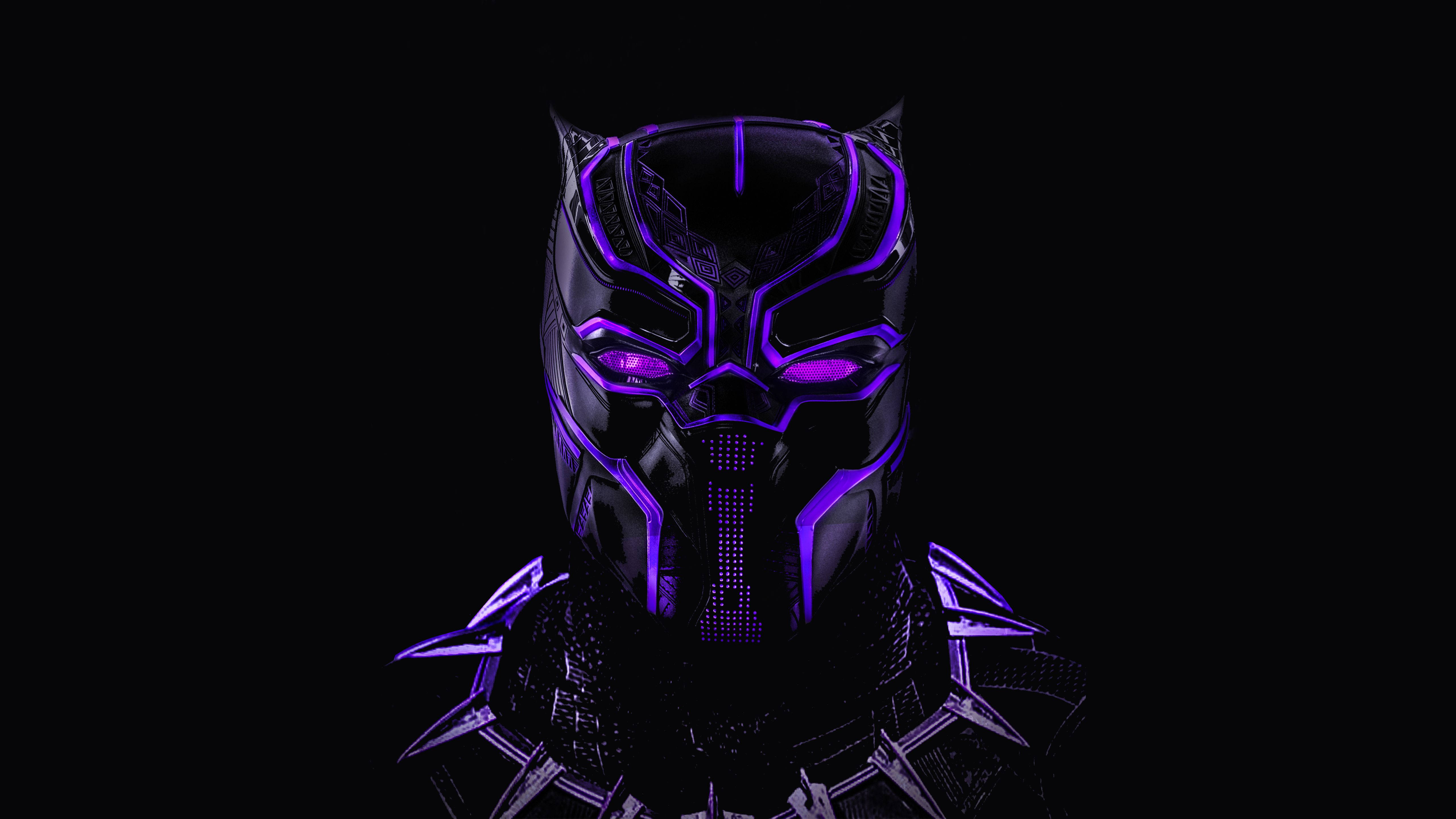 Simpleng Black Panther 4K Ultra HD Madilim Wallpaper