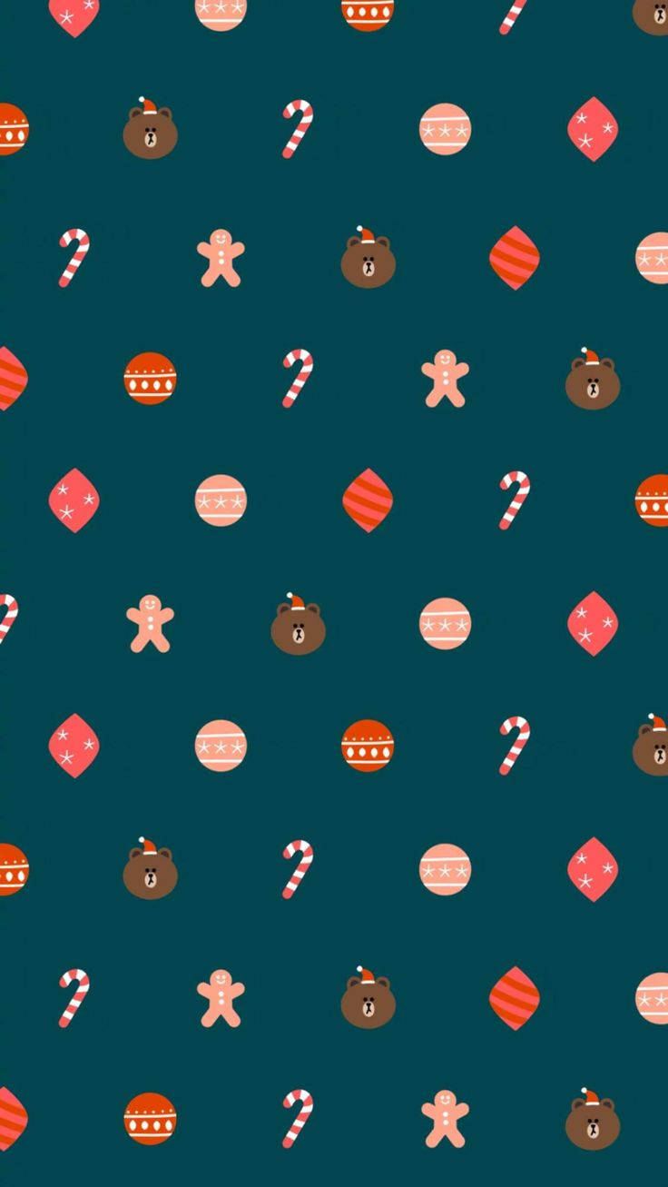 Simpleng Christmas Aesthetic Icons Wallpaper