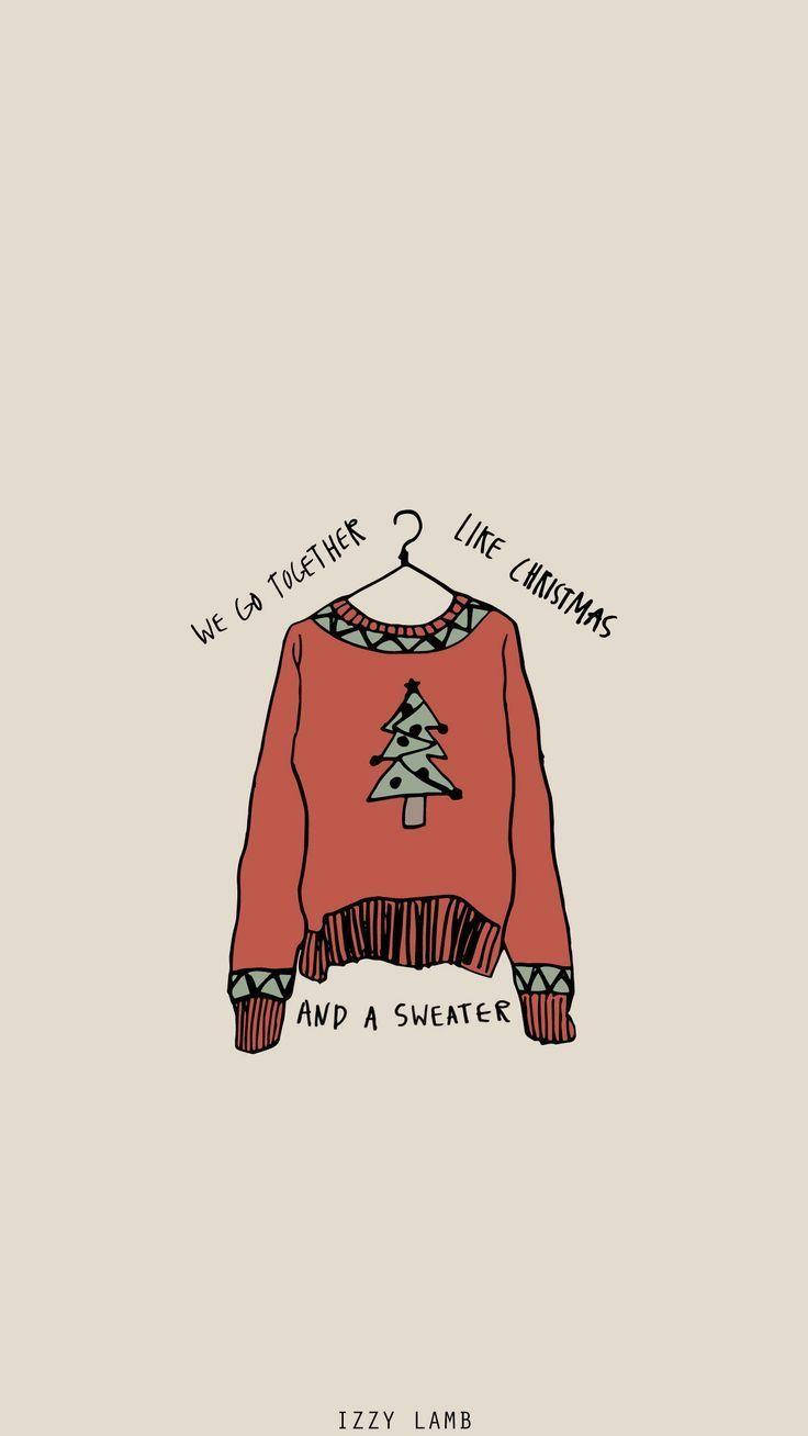 Simpleng Cute na Christmas Theme para sa iPhone Screen Saver Wallpaper