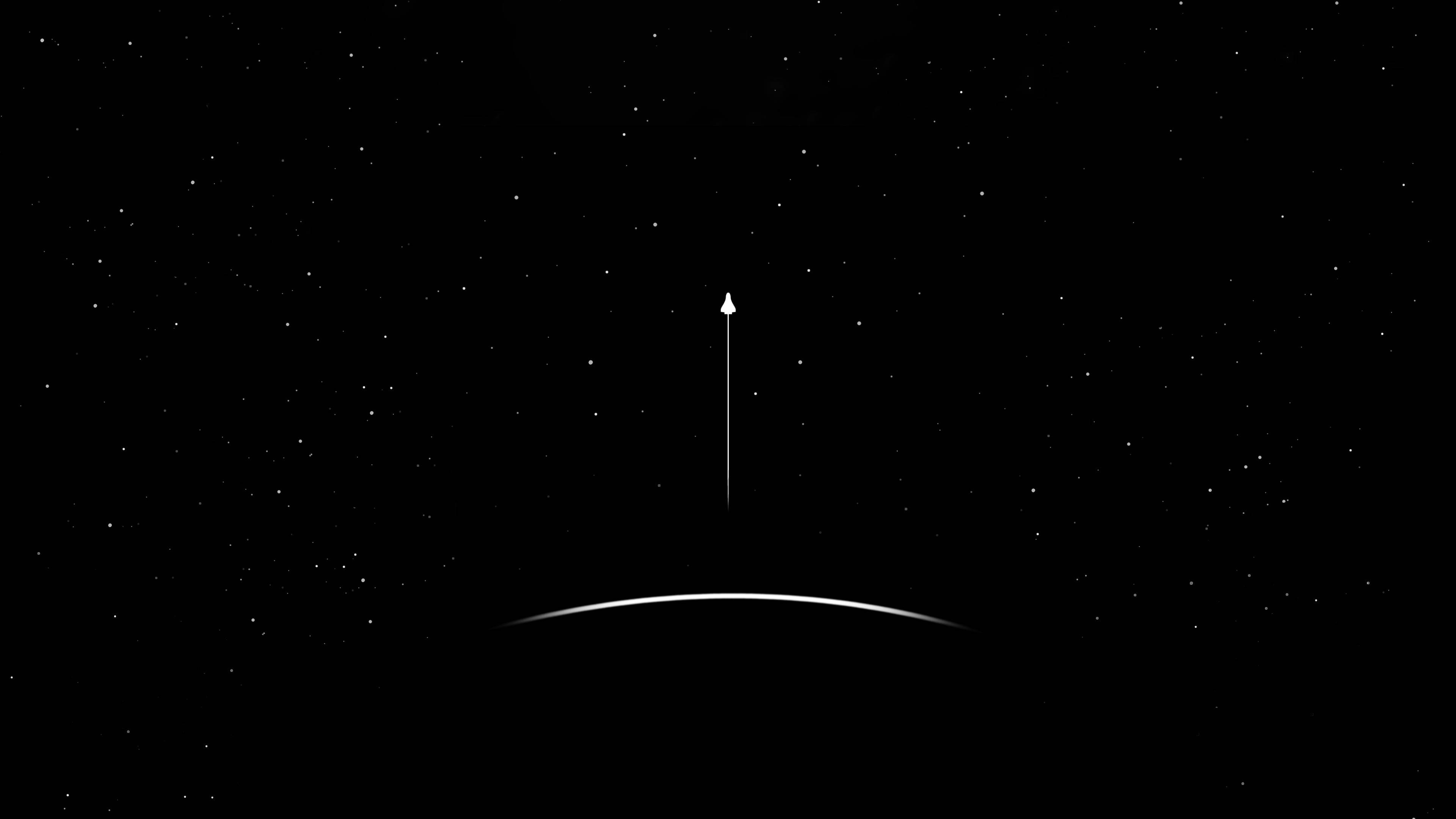 Simpleng Dark Light 4K Ultra HD Wallpaper