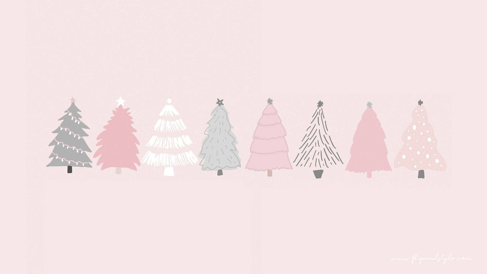 Simpleng Disenyo ng Christmas Tree Wallpaper