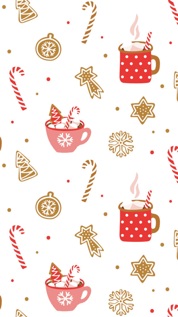 Simpleng Gintong Pattern ng Pasko Wallpaper