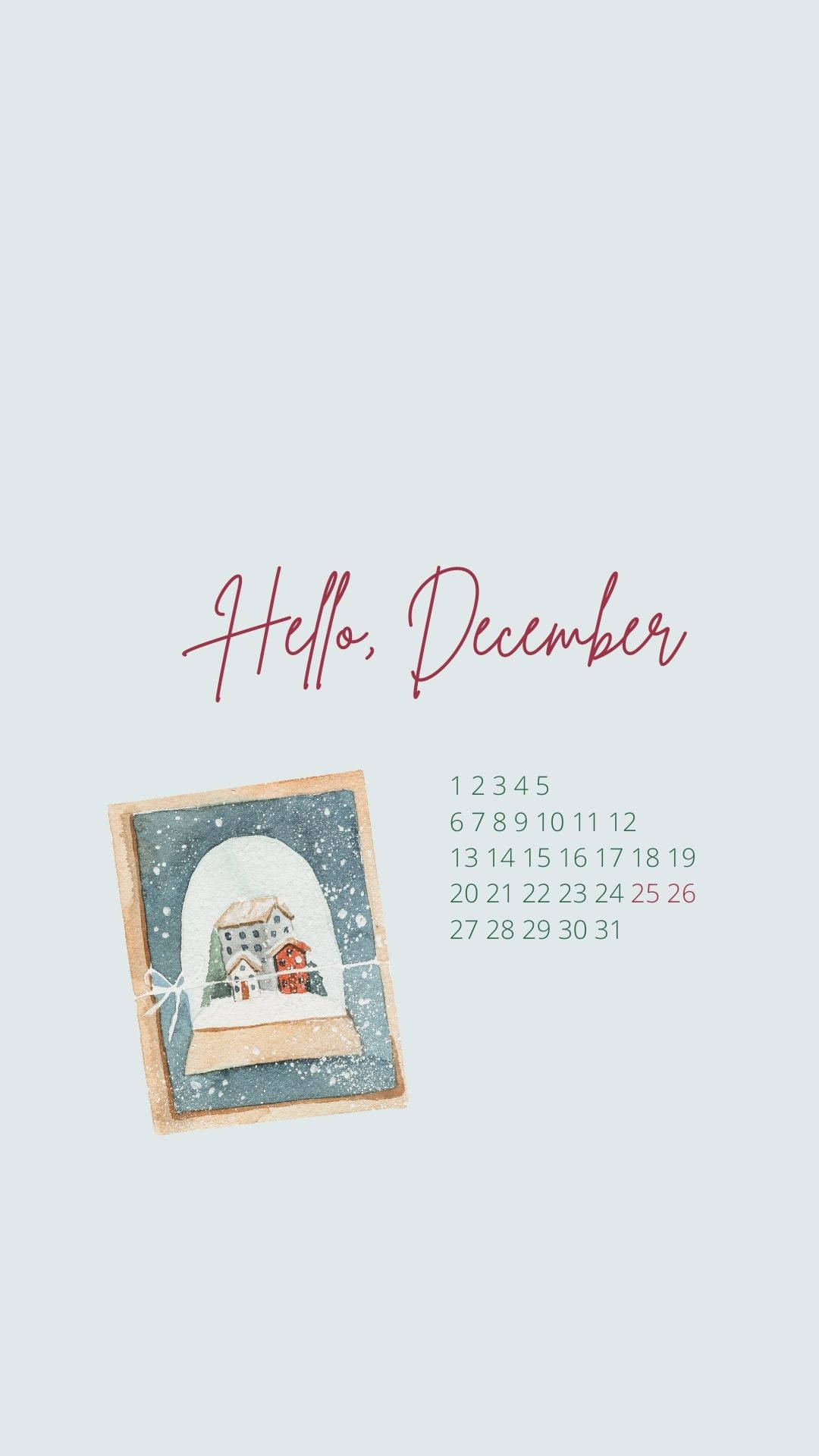 Simpleng Hello December Days Wallpaper