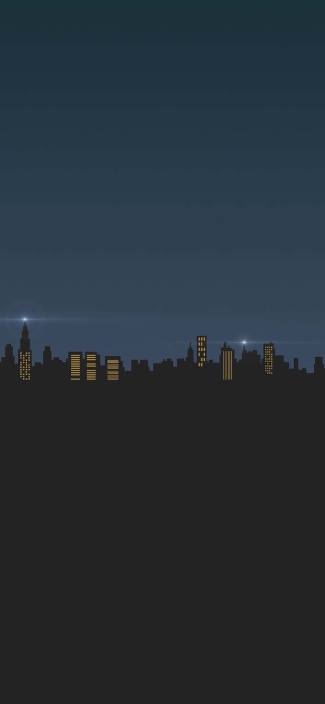 Simpleng Night In The City Background ng iPhone X Wallpaper