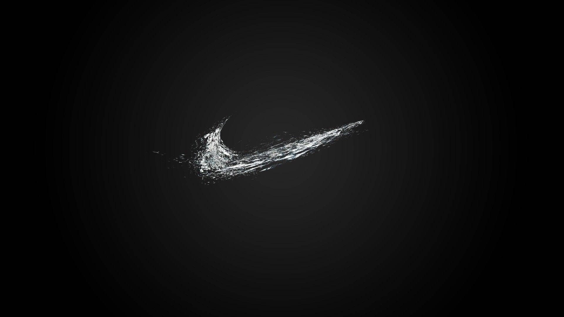 Simpleng Nike Logo na Astig na Black Stickman na Nakatingin sa Computer Wallpaper