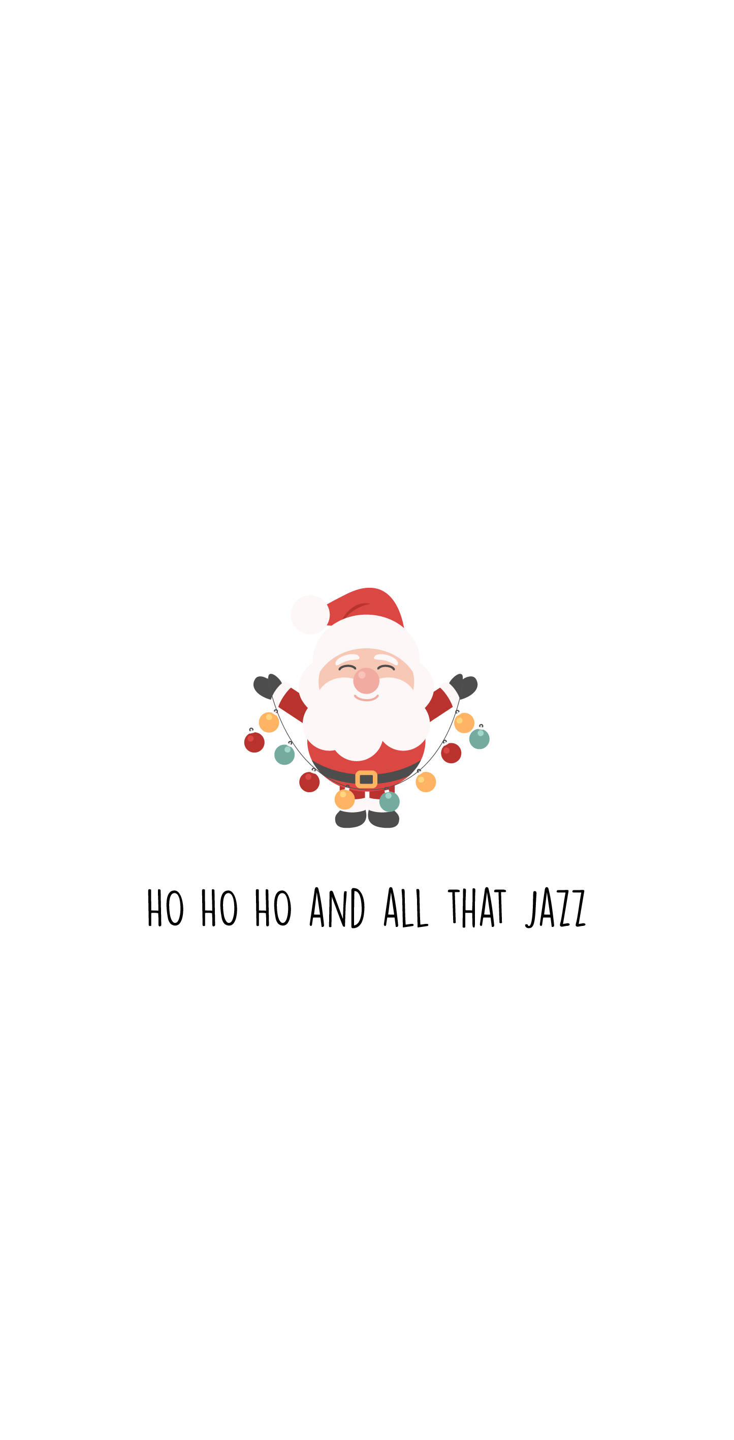 Simpleng Pasko na may Cute na Santa Claus Wallpaper