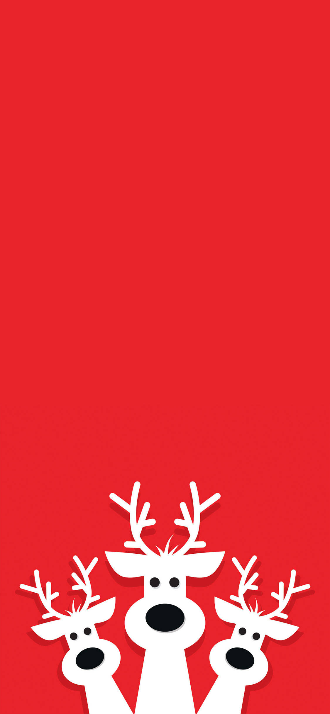Simpleng Pulang Paskong Reindeer Wallpaper