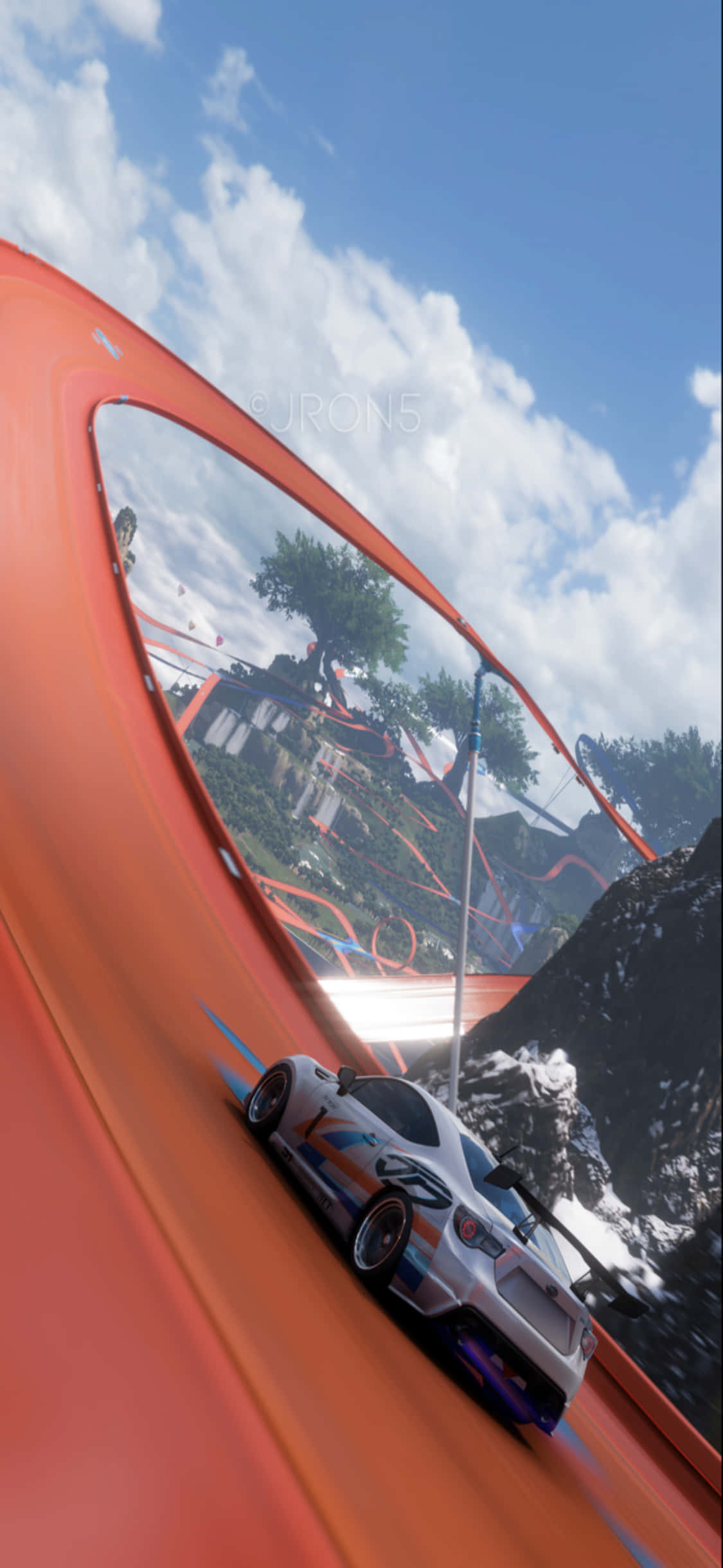 Simulan ang iyong pinakabagong abentura sa karera sa iyong iPhone Xs kasama ang bagong labas na Forza Horizon 4 Wallpaper