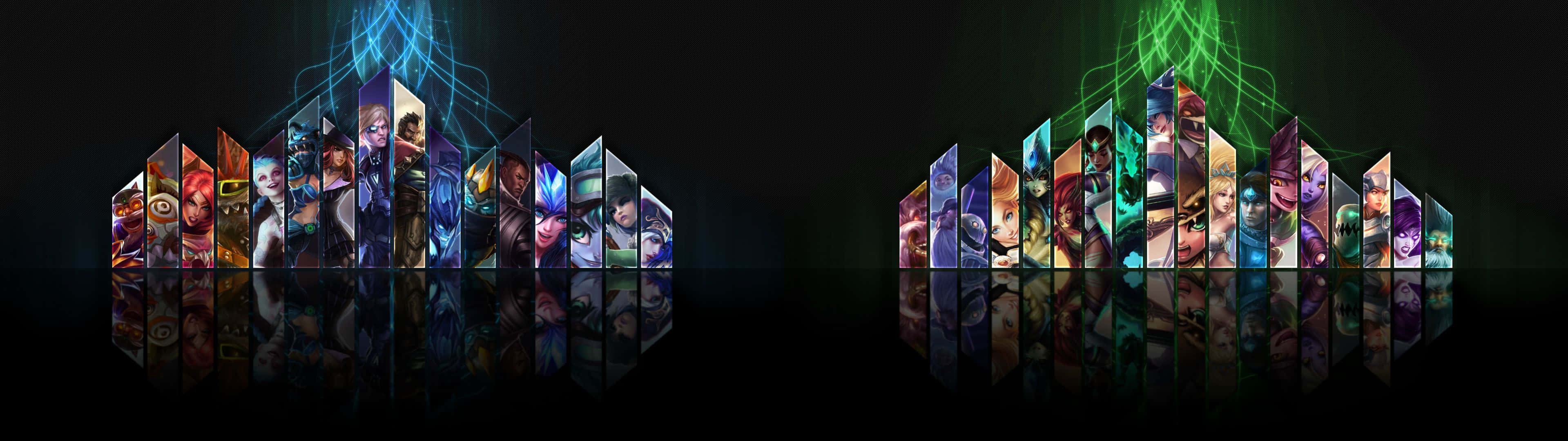 “Simulan ang mga Epikong Pakikipagsapalaran sa League Of Legends: Dual Screen” Wallpaper