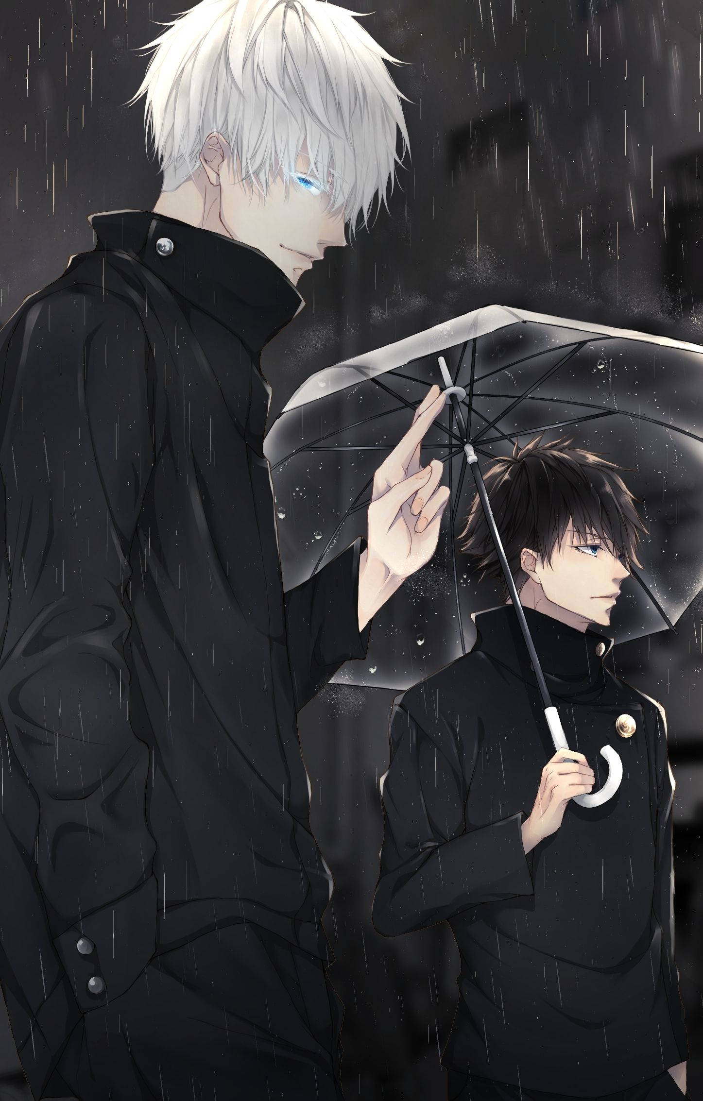 Sina Itadori Yuji at Fushiguro Megumi ng Jujutsu Kaisen ay naglalaban. Wallpaper