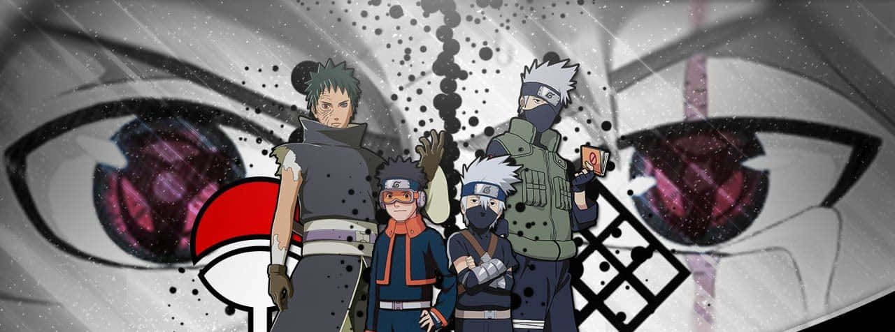 Sina Kakashi at Obito na Magkasama Wallpaper