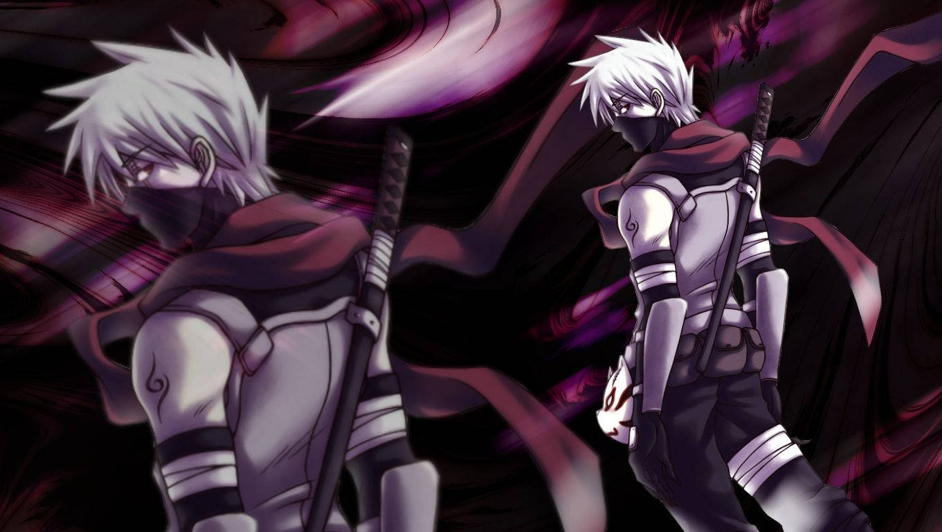 Sina Kakashi Sensei at Naruto ay nagkukwentuhan tungkol sa kanilang nakaraan Wallpaper