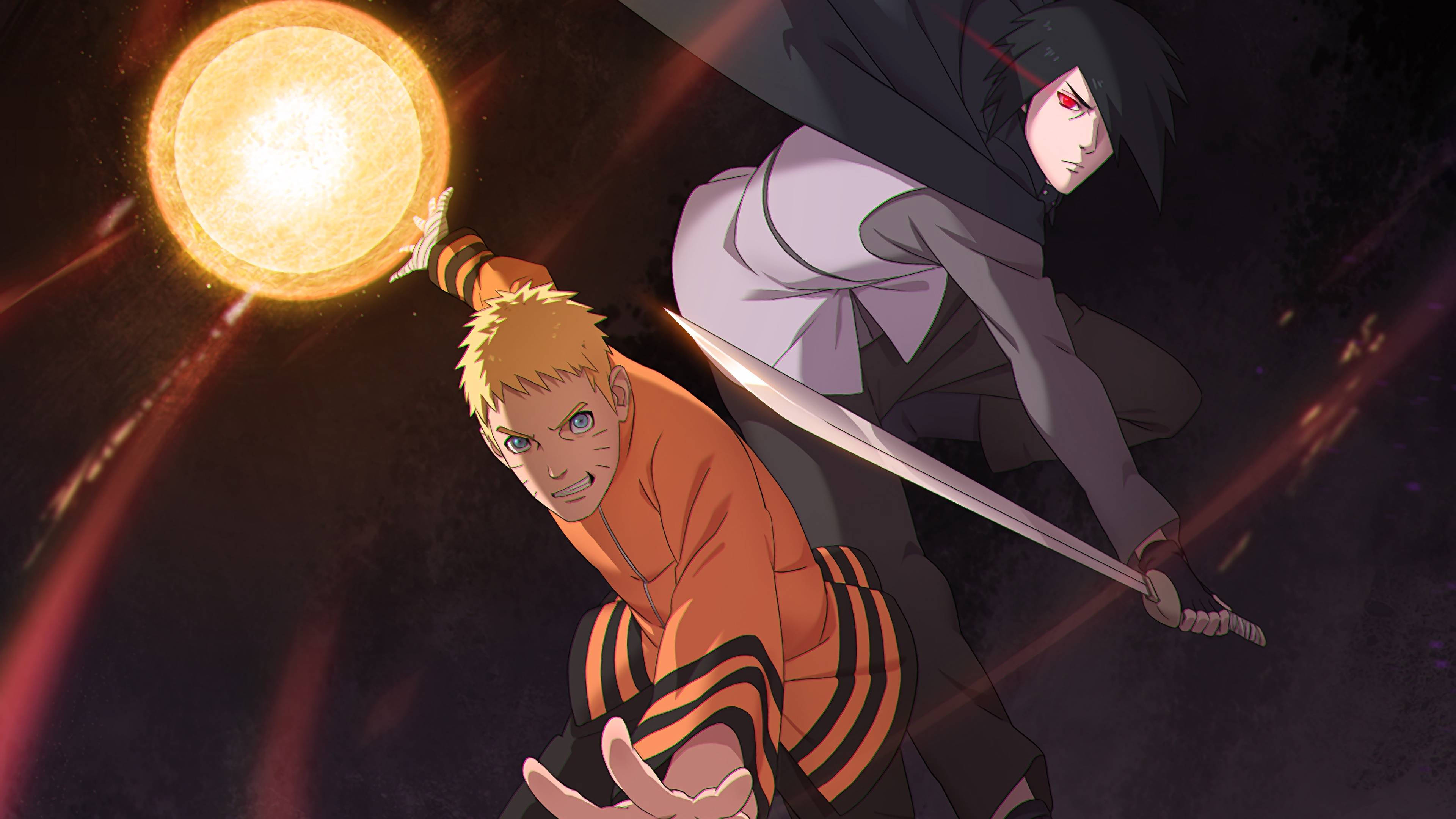 Sina Naruto at Sasuke na Bersyong Matanda Wallpaper