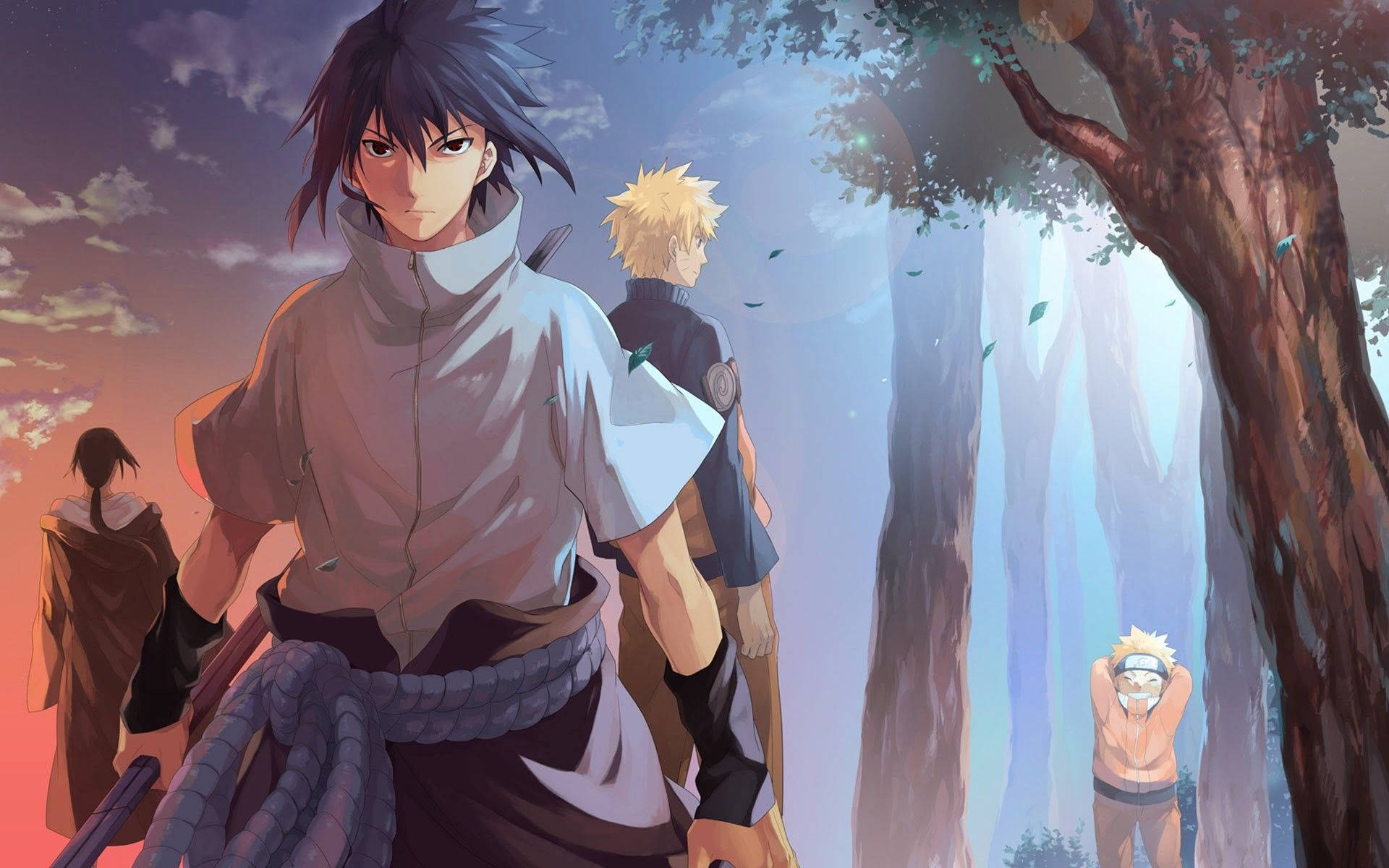 Sina Sasuke at Itachi - Magkapatid na Uchiha Wallpaper