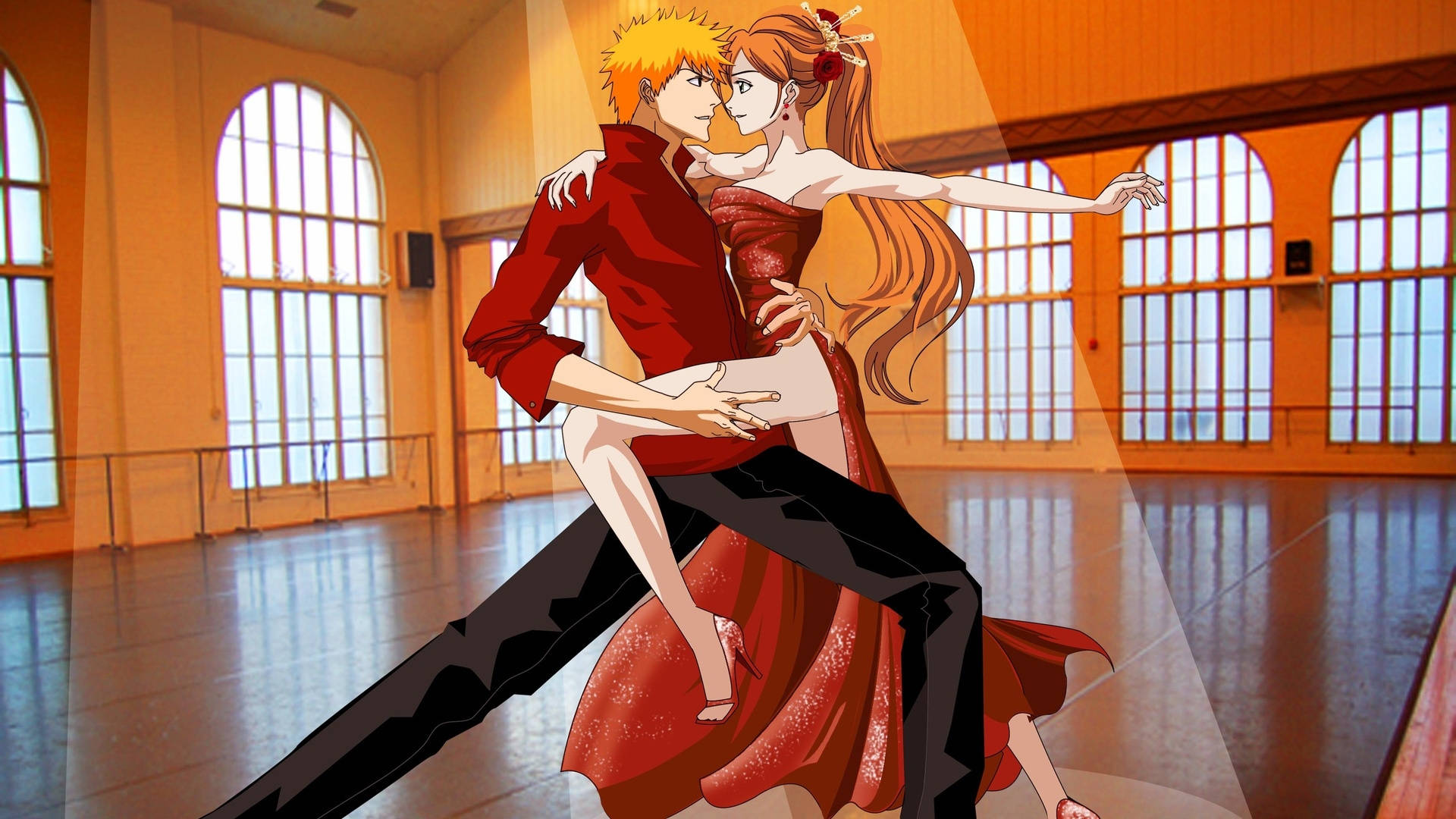 Sina Sayaw Anime nina Ichigo at Inoue Wallpaper