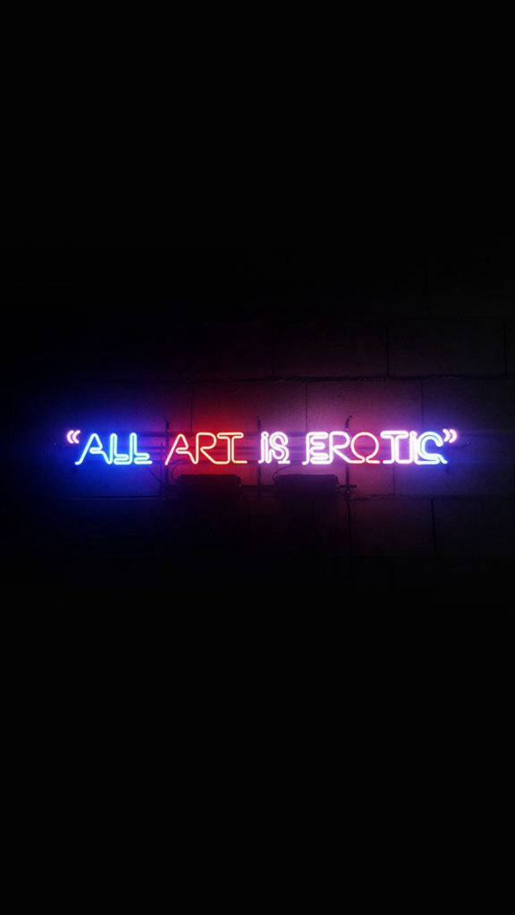 Sining ay Erotikong Neon iPhone Wallpaper