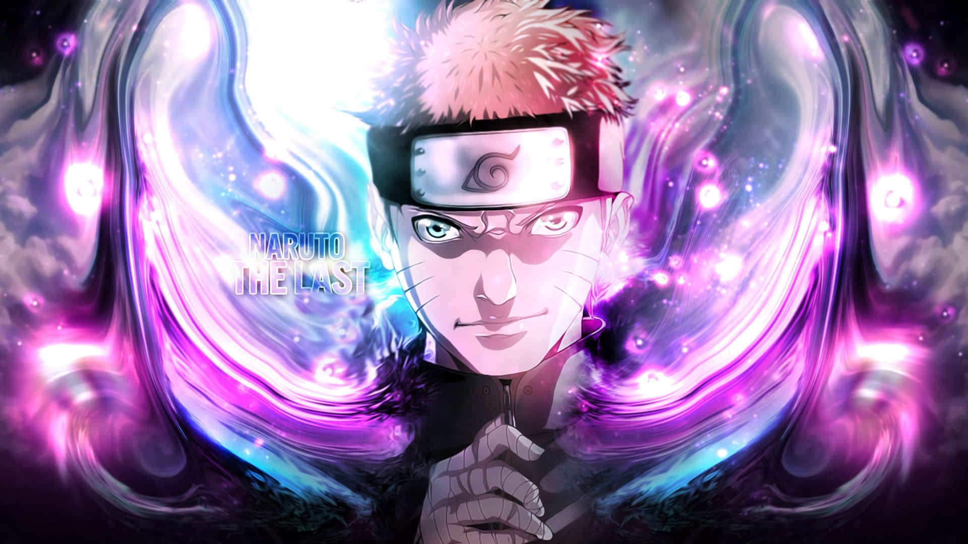 Sining Digital na Neon Purple ni Naruto Wallpaper