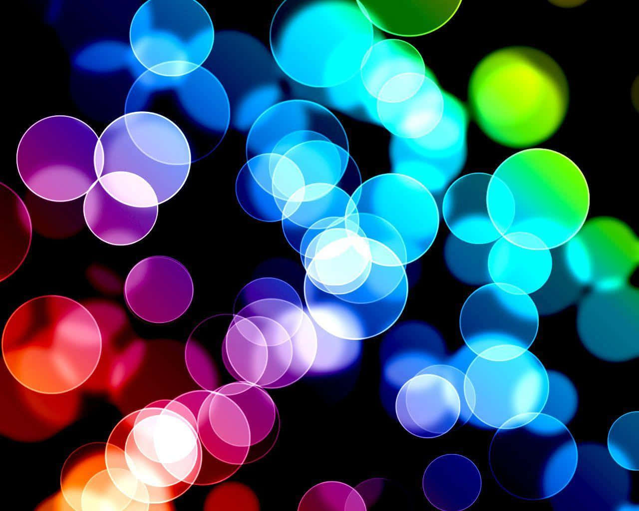 Sining Digital ng Astig na Makulay na Malabong Liwanag na Abstrak Wallpaper