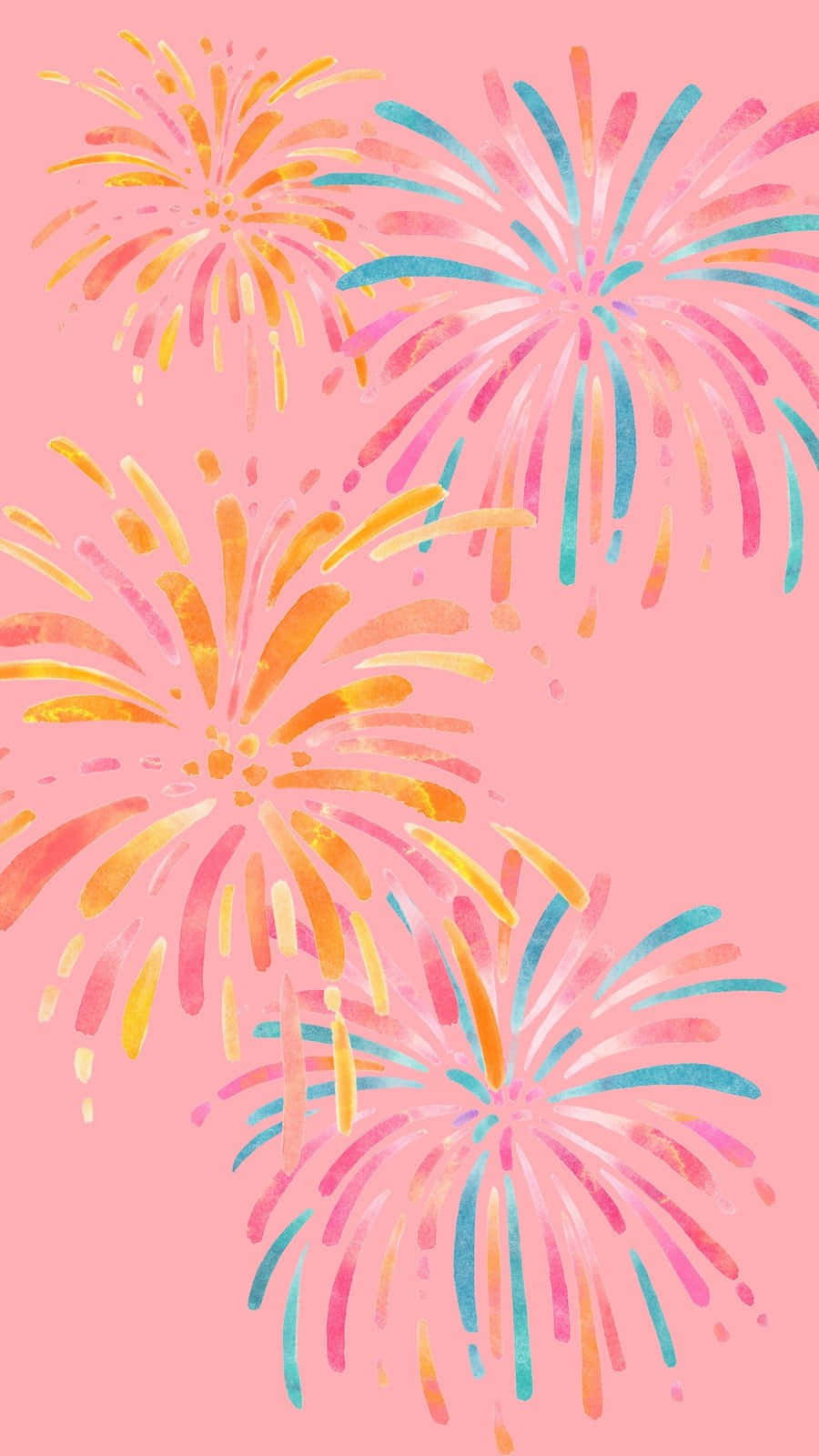 Sining Grapiko ng Paputok sa Kulay Pastel Wallpaper
