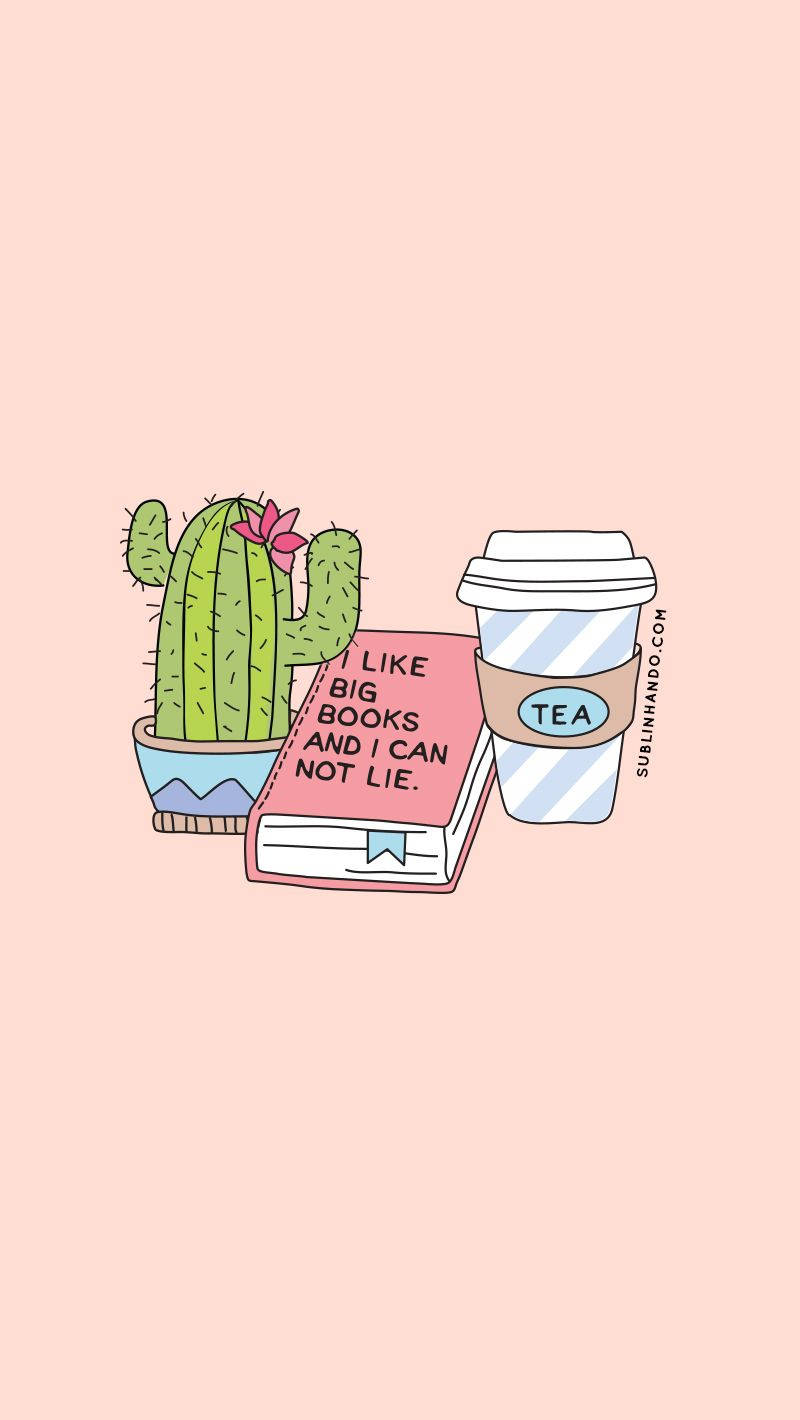 Sining na Aesthetic ng Libro na Cute Wallpaper
