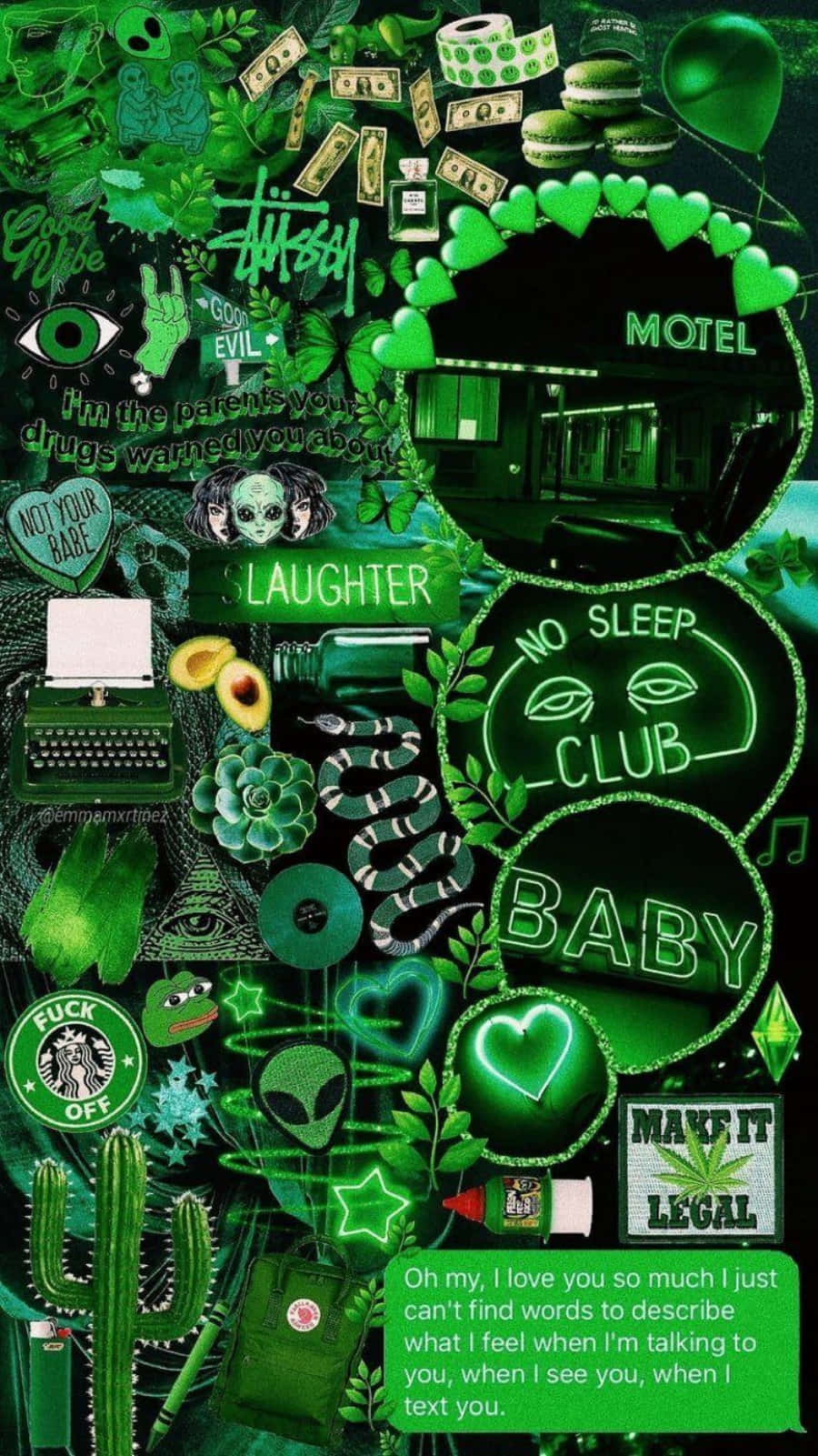 Sining na Berde at Aesthetic na Larawan Wallpaper