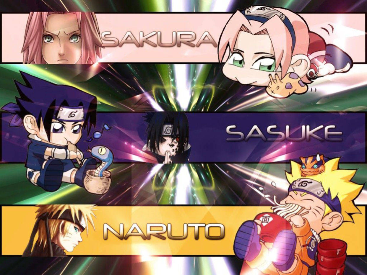 Sining na Malikhaing Naruto na Nakatutuwa Wallpaper