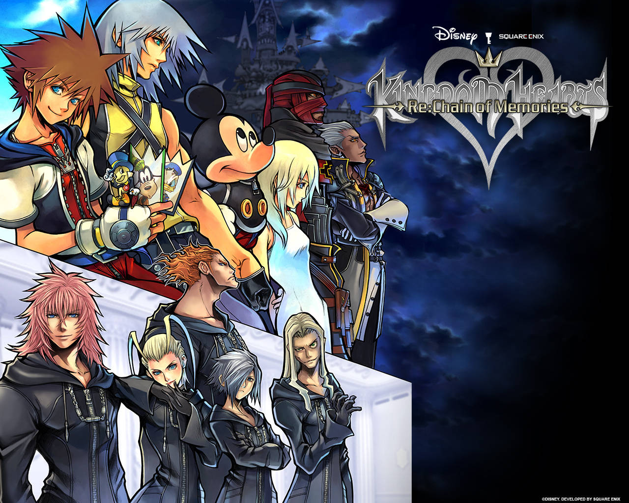 Sining na may Logo ng Kingdom Heart Wallpaper