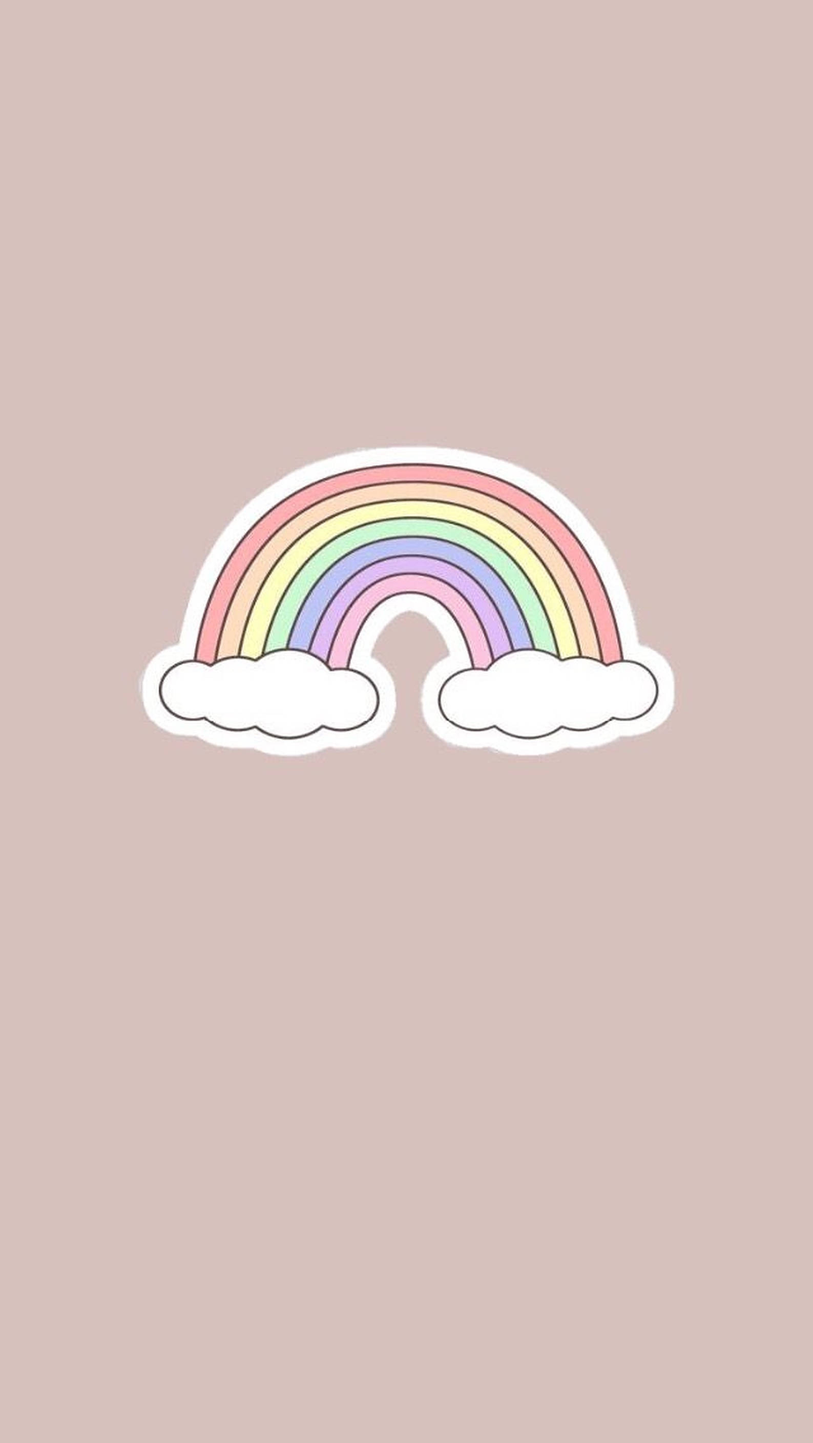 Sining na Rainbow Pastel Vector Art Wallpaper
