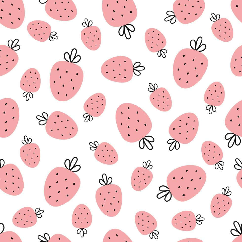 Sining na Strawberry na Pastel Wallpaper