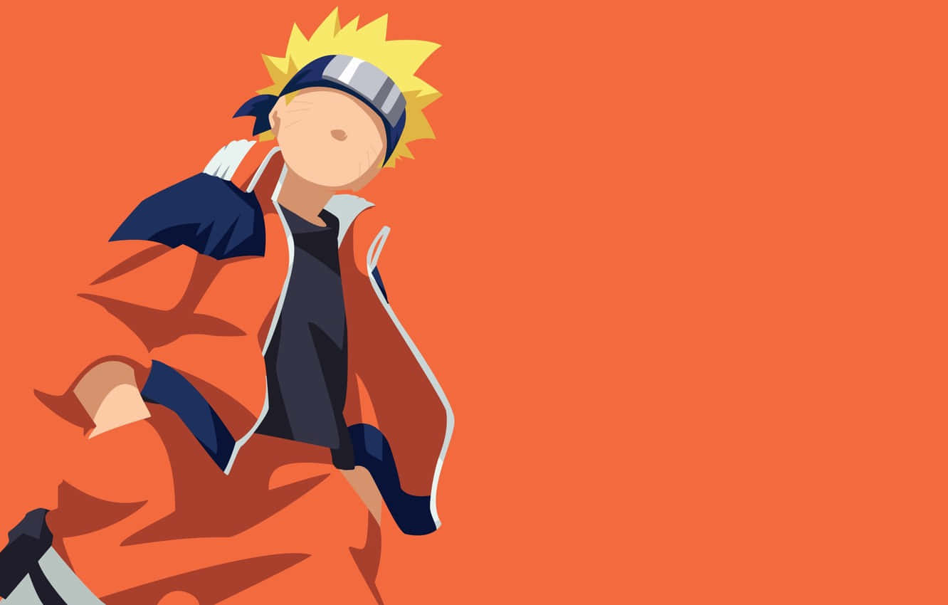 Sining na Vector ng Orange Anime ni Uzumaki Naruto Wallpaper