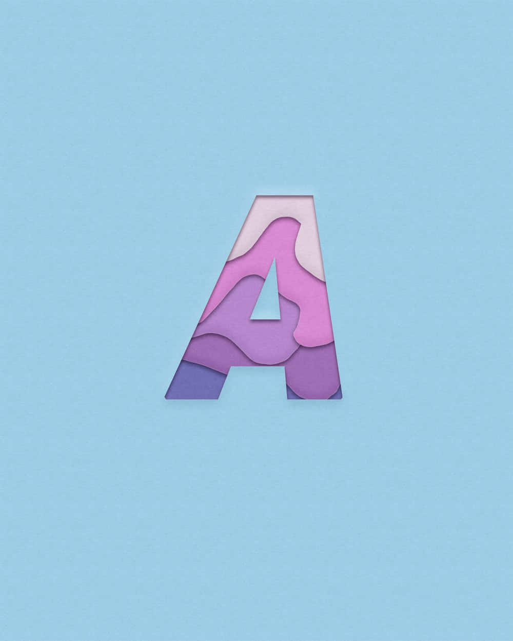Sining na Vector ng Letrang A na Pastel na Background Wallpaper