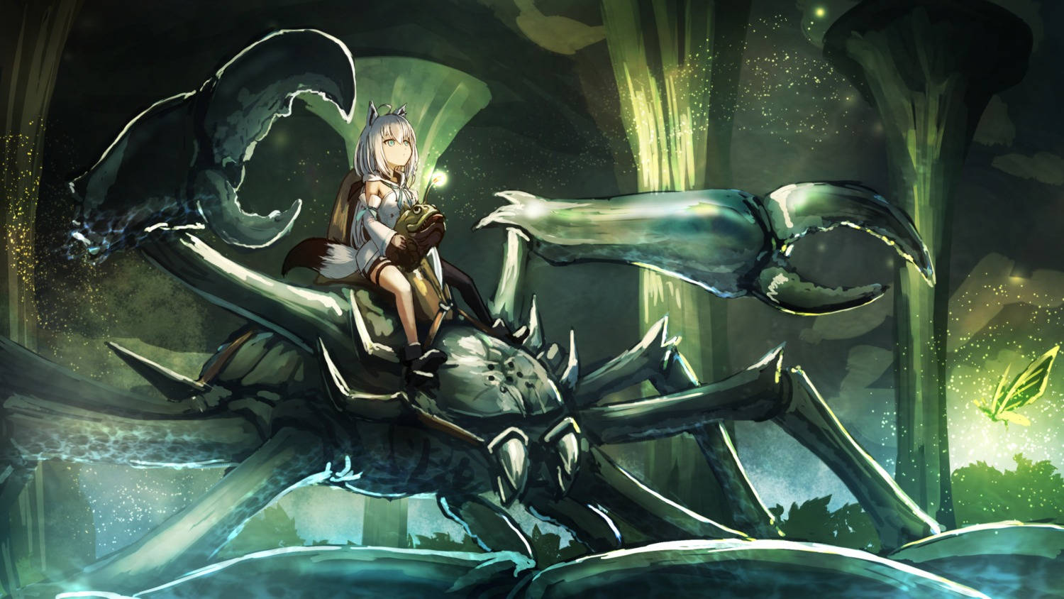 Sining ng Anime na Estetika ng Kuweba ng Pantasya para sa Desktop Wallpaper