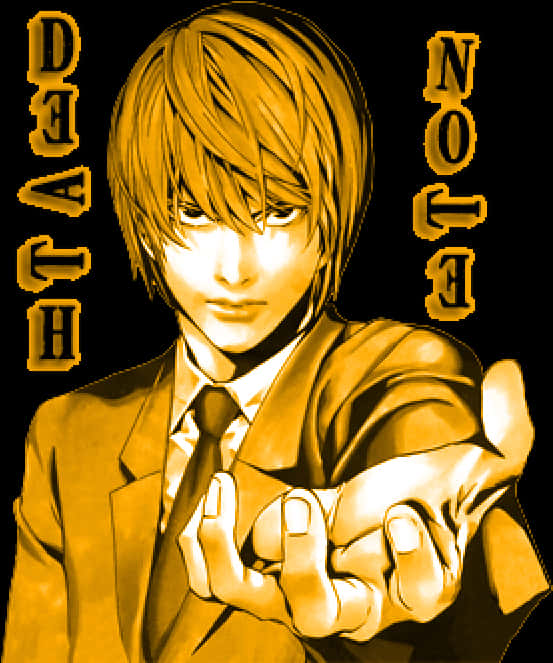 Sining ng Anime na Light Yagami mula sa Death Note Wallpaper
