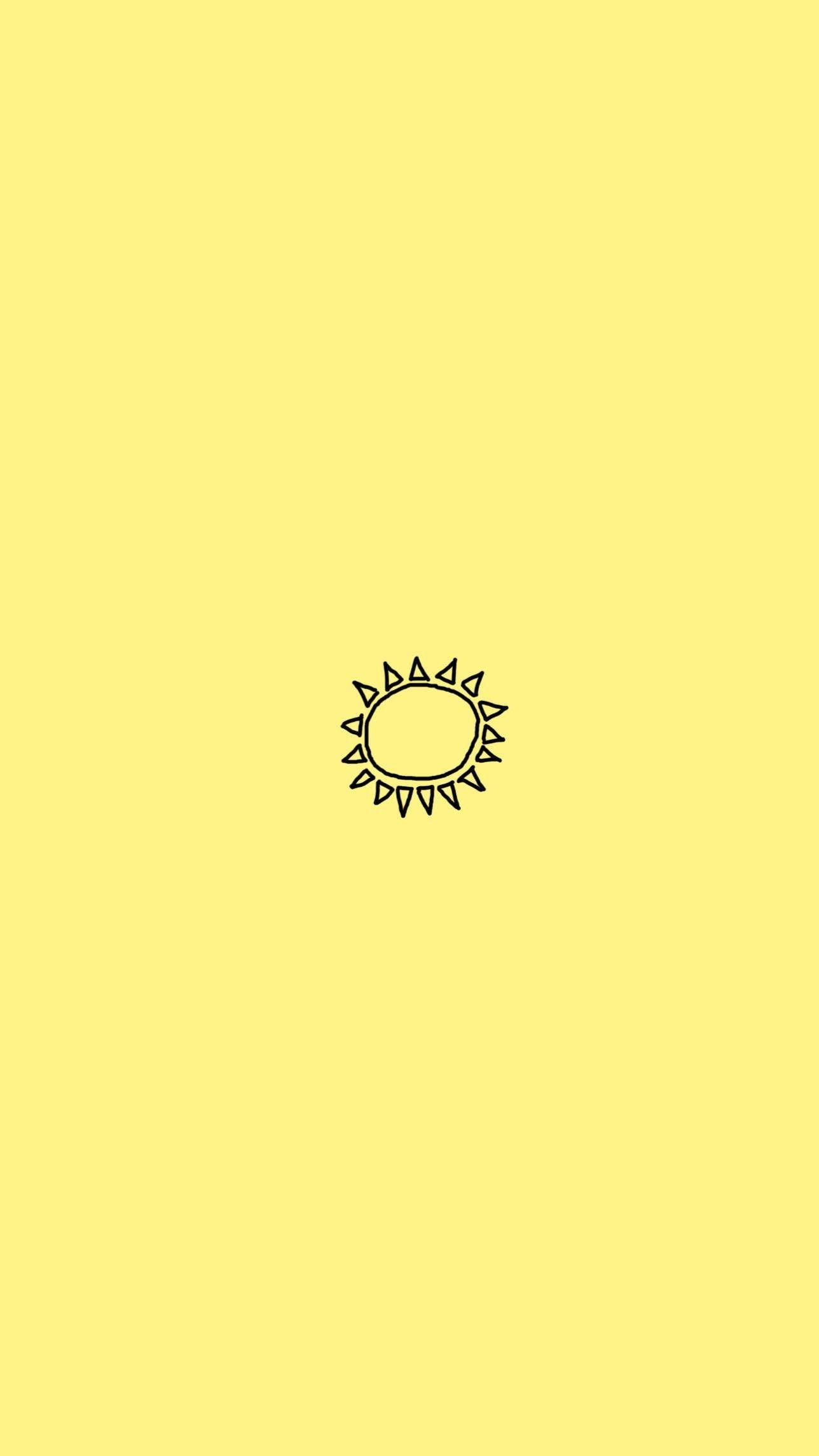 Sining ng Araw na Pastel na Dilaw na Aesthetic Wallpaper