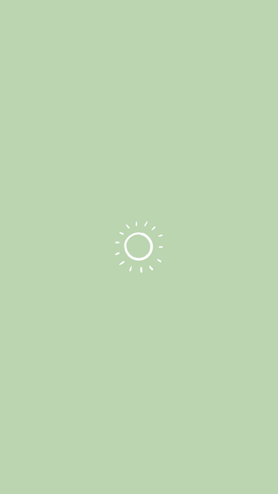 Sining ng Araw sa Pastel na Berde para sa iPhone Wallpaper