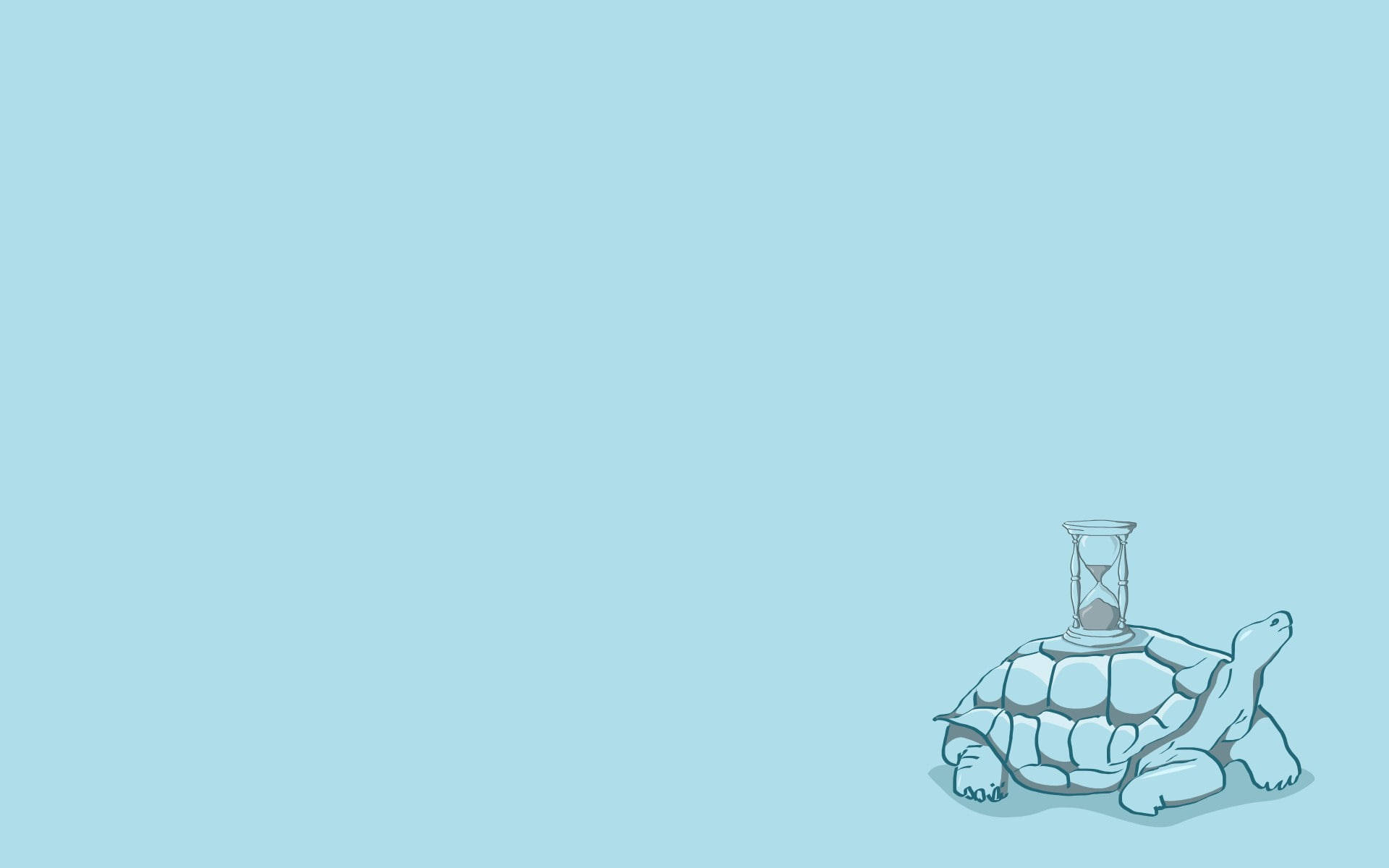 Sining ng Astig na Pagong na Orasan ng Buhangin Wallpaper