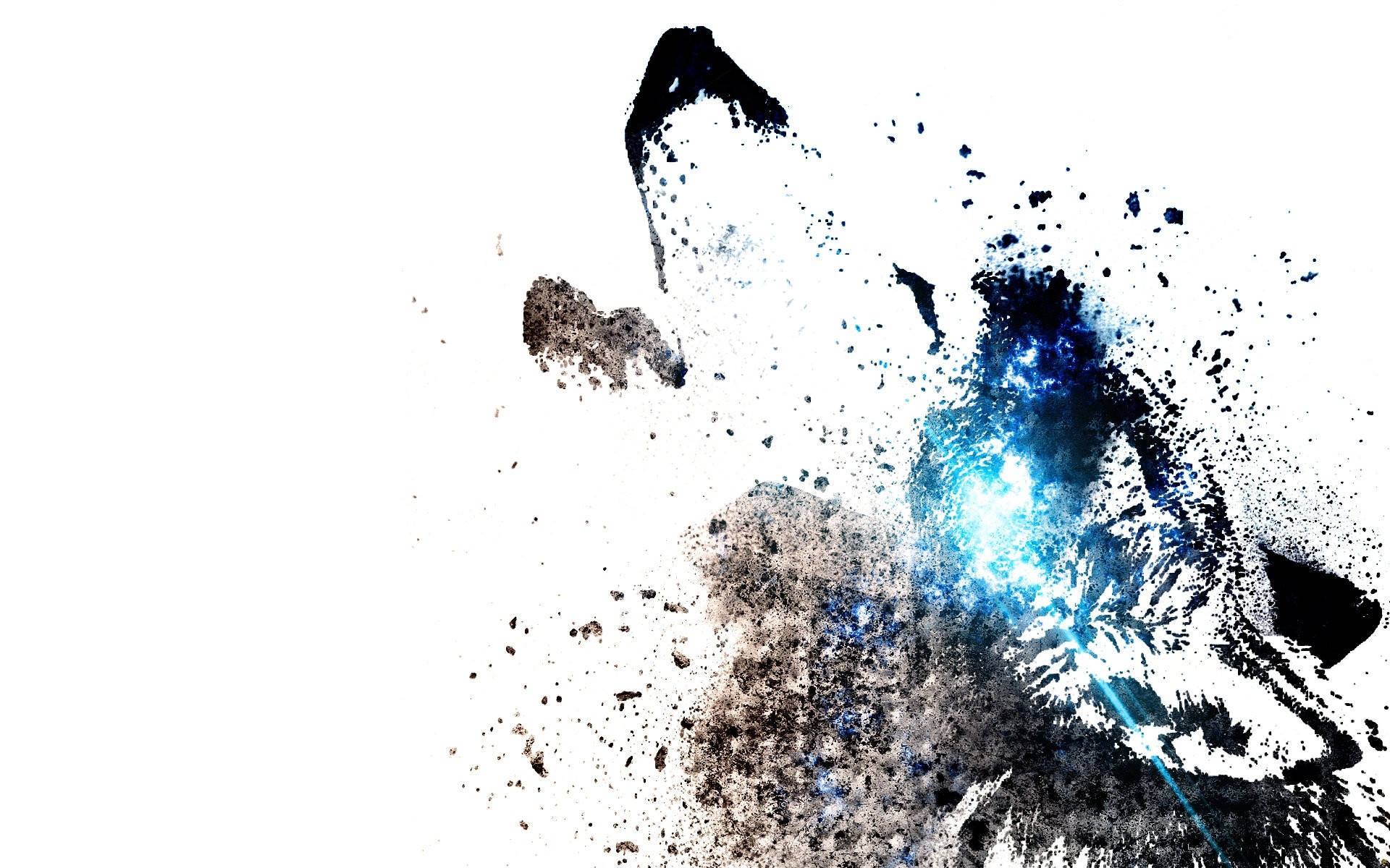Sining ng Astig na Lobo na may Dispersion Effect Wallpaper