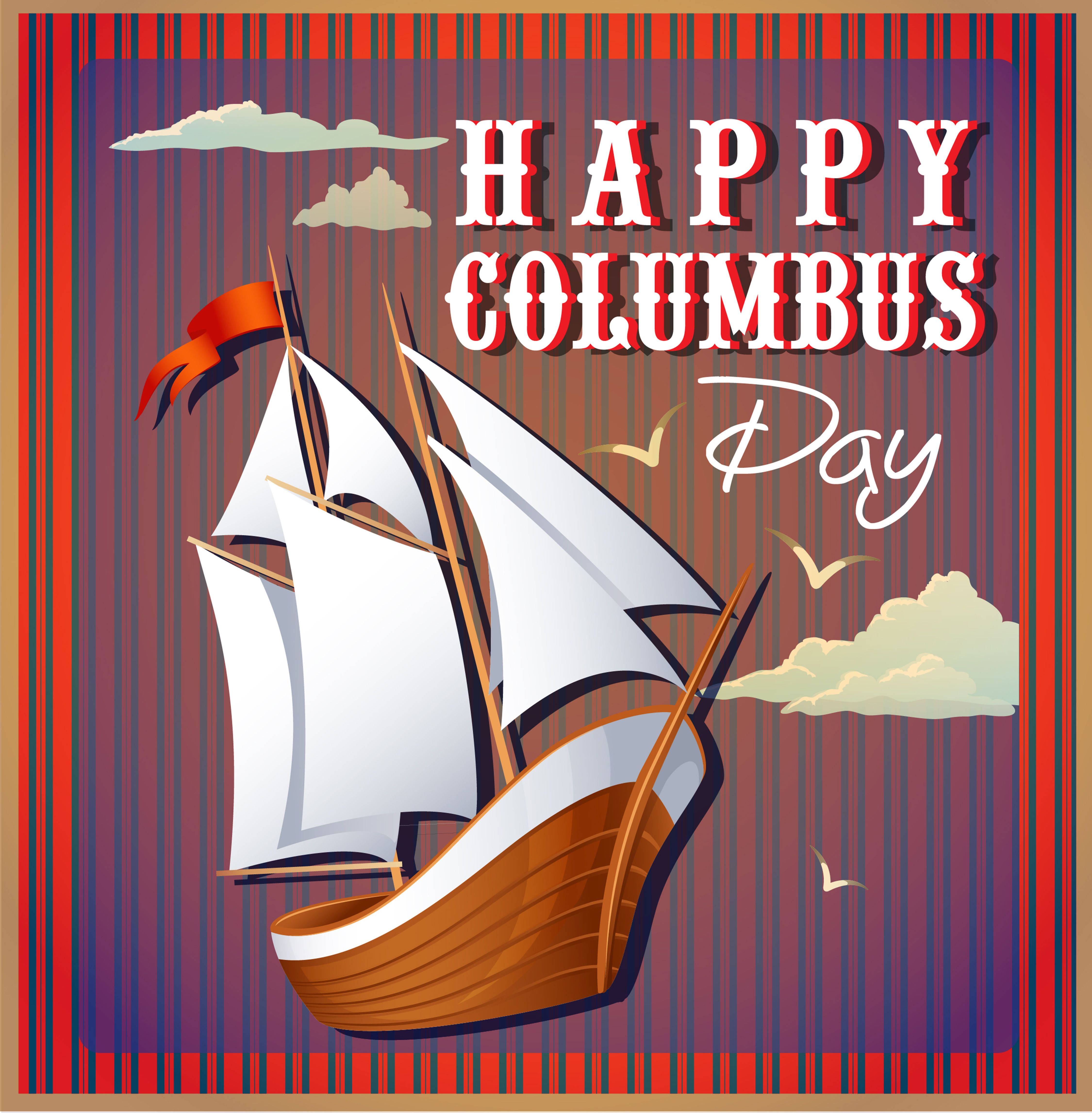 Sining ng Bangkang Columbus Day Wallpaper