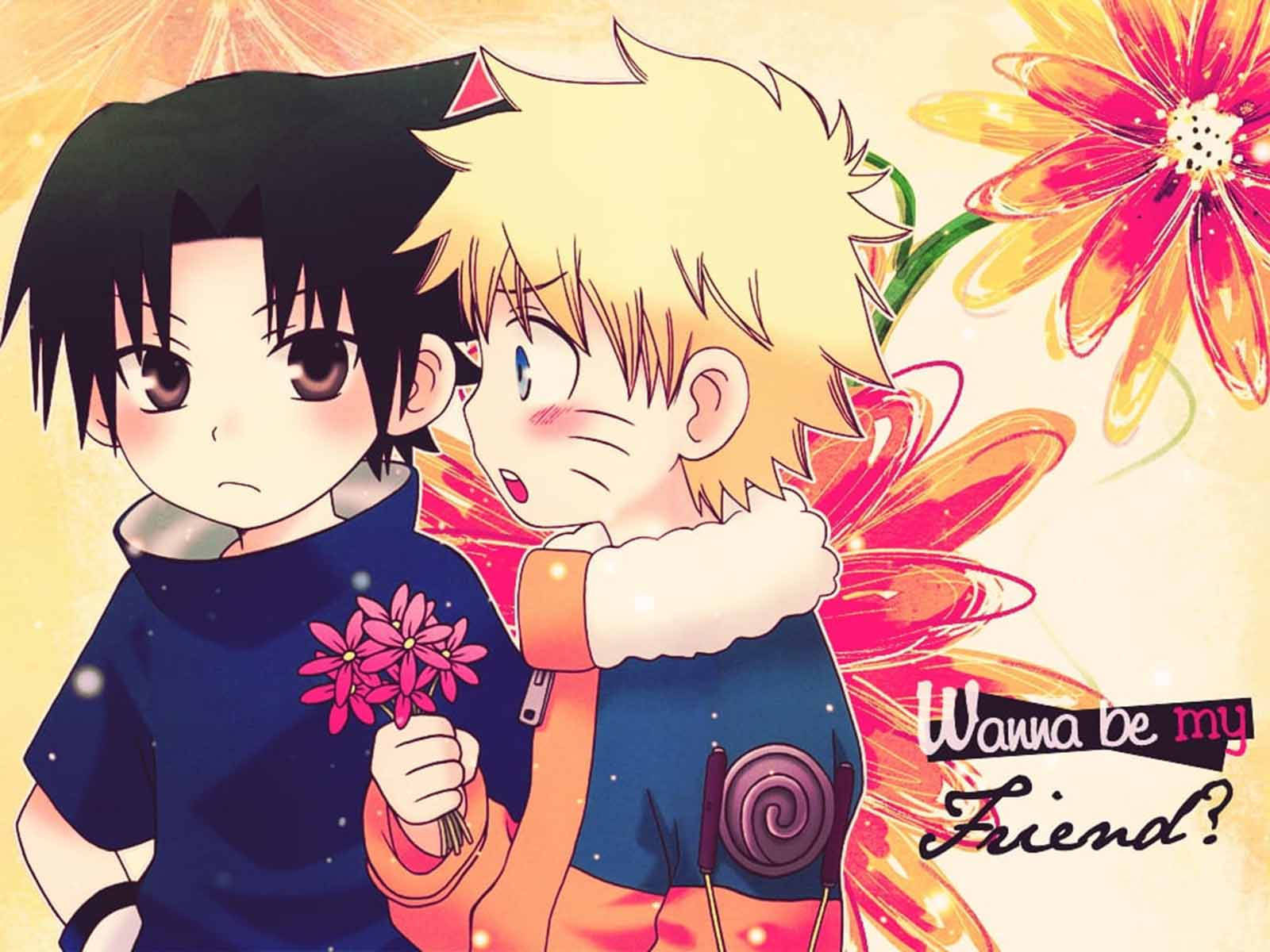 Sining ng Bulaklak ni Naruto na Nakatutuwa Wallpaper