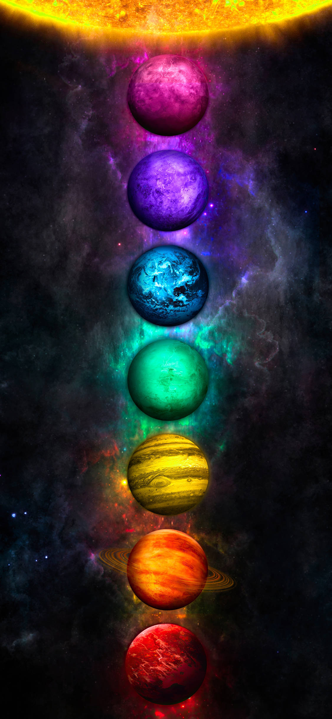 Sining ng Chakra Energy Orbs Wallpaper